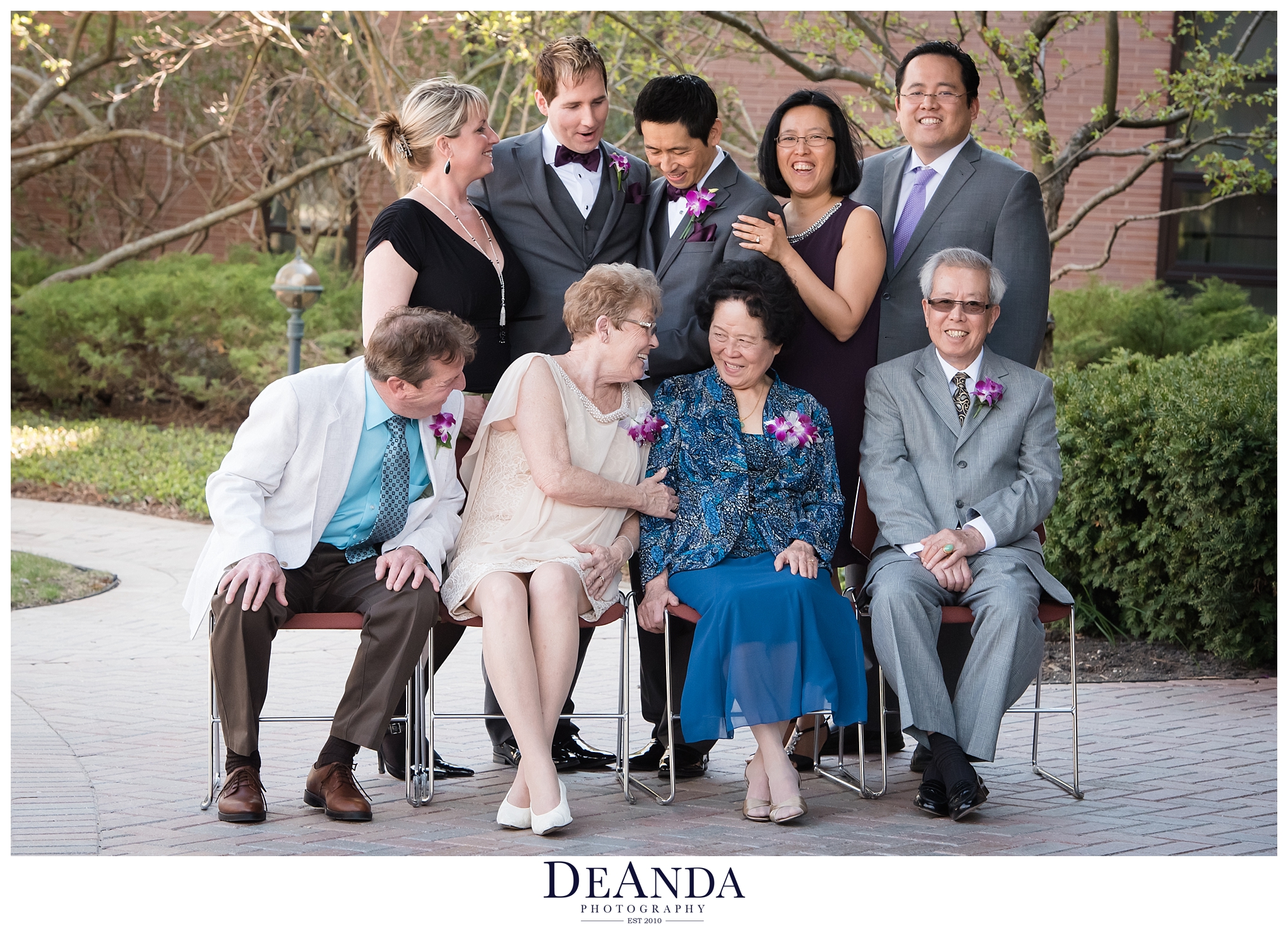 family formal photos of same sex wedding in chicago