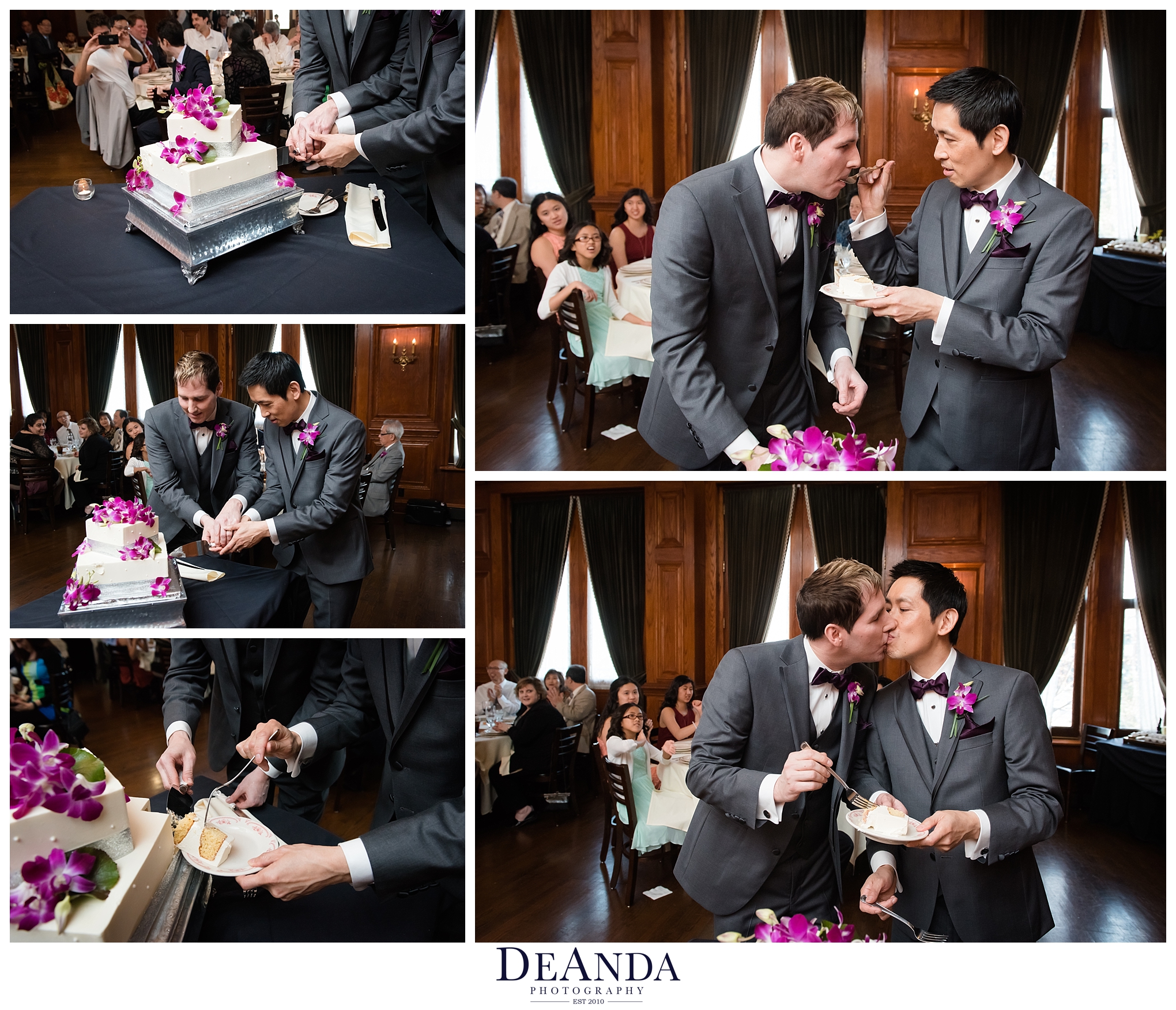 cake cutting at Maggianos in schaumberg