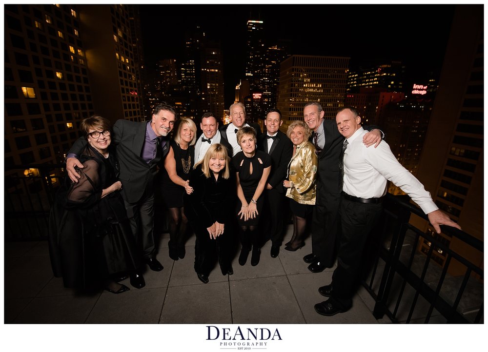 chicago gay wedding outdoors at night