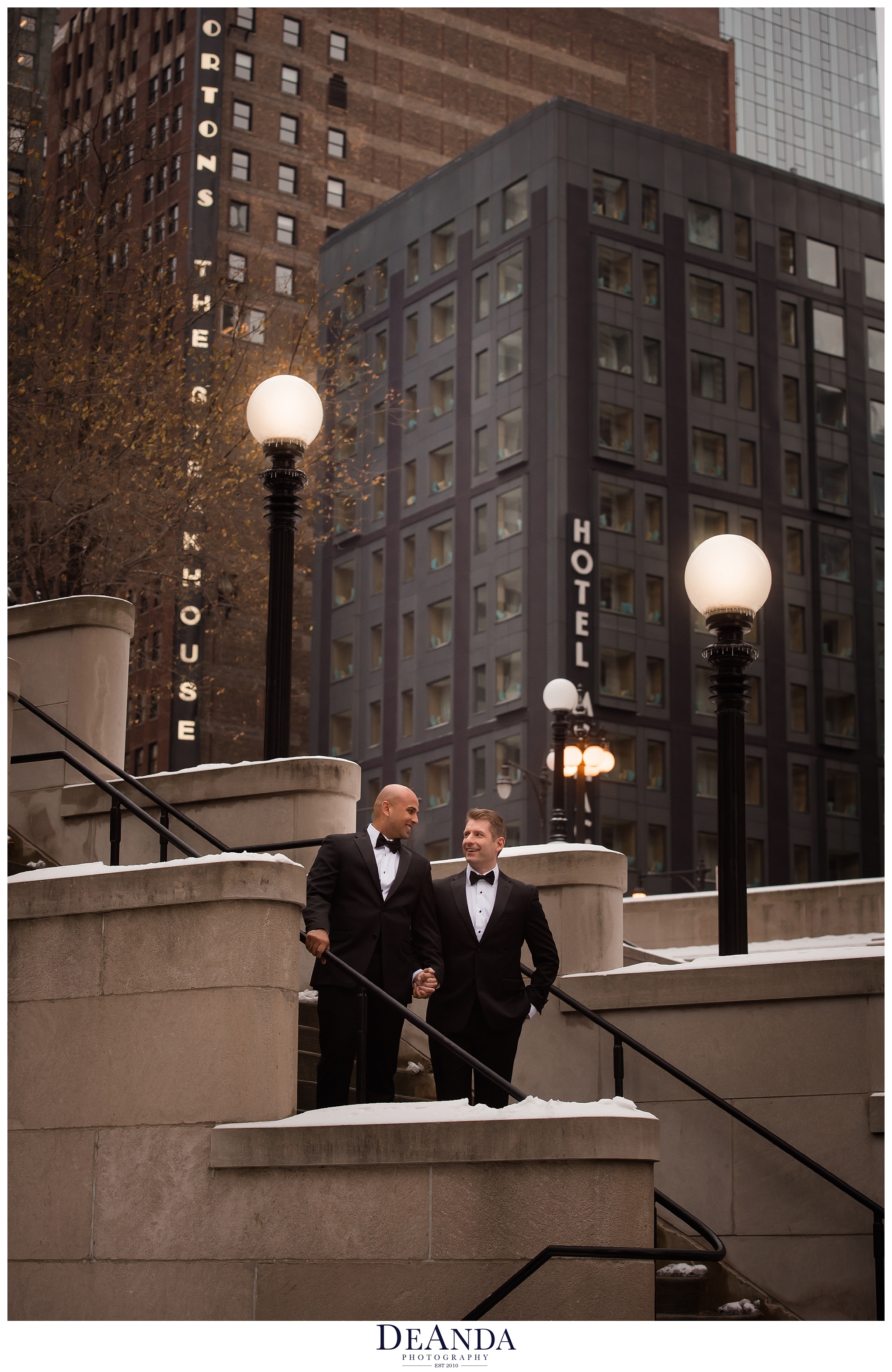 two grooms wedding portraits in chicago 