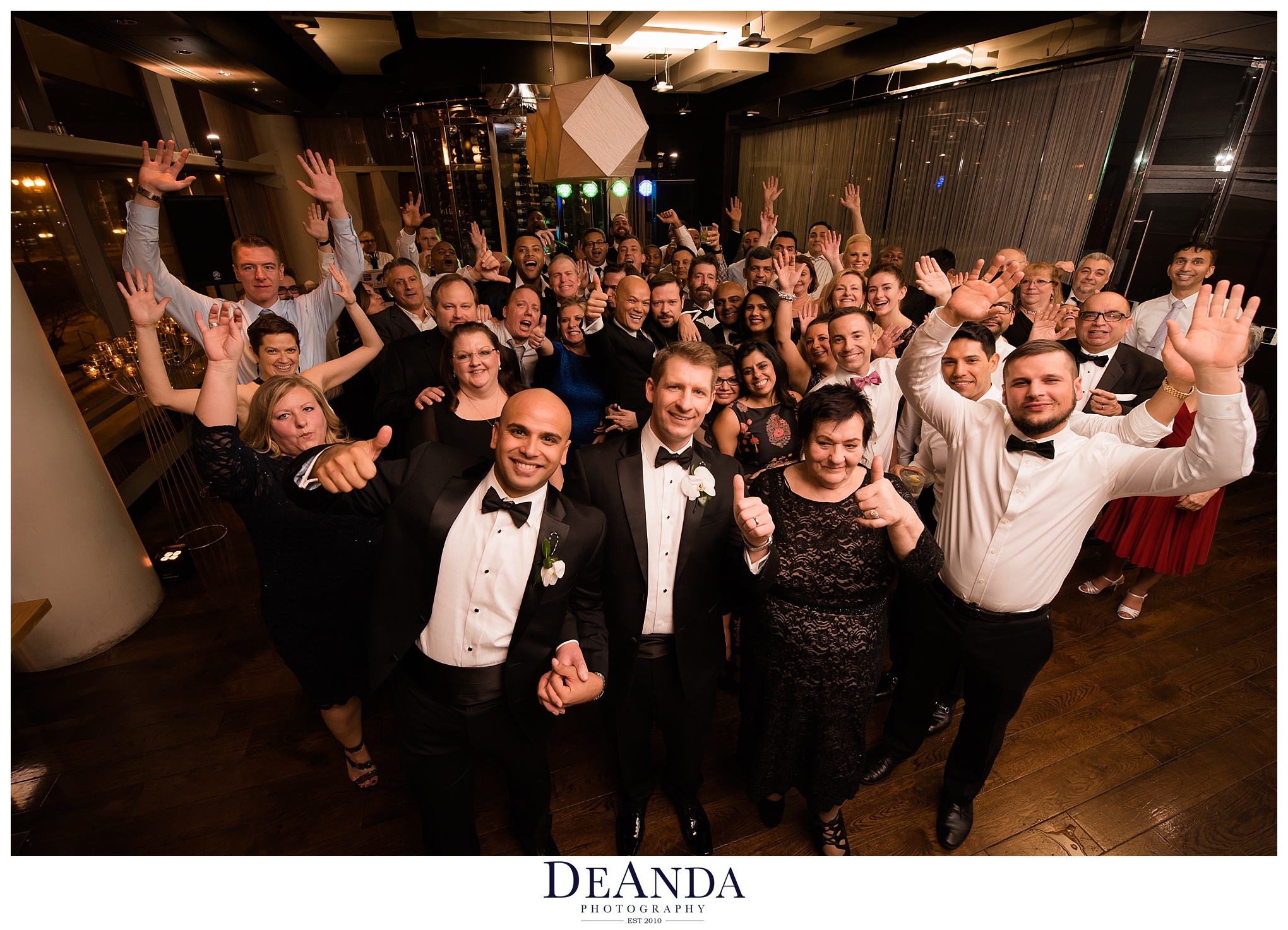 open dance floor at gay wedding in chicago the wit