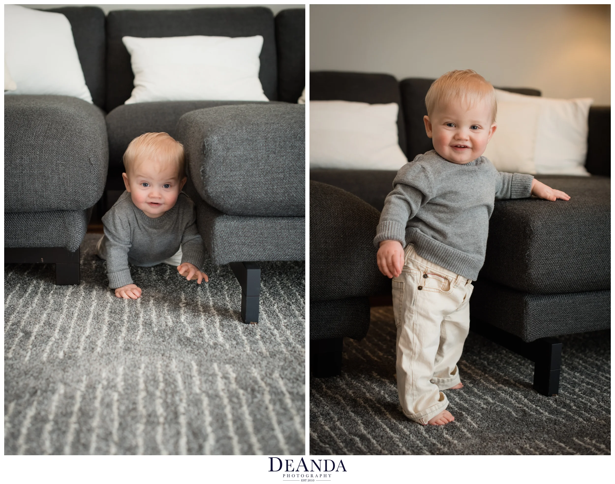 1 year old lifestyle portraits in home