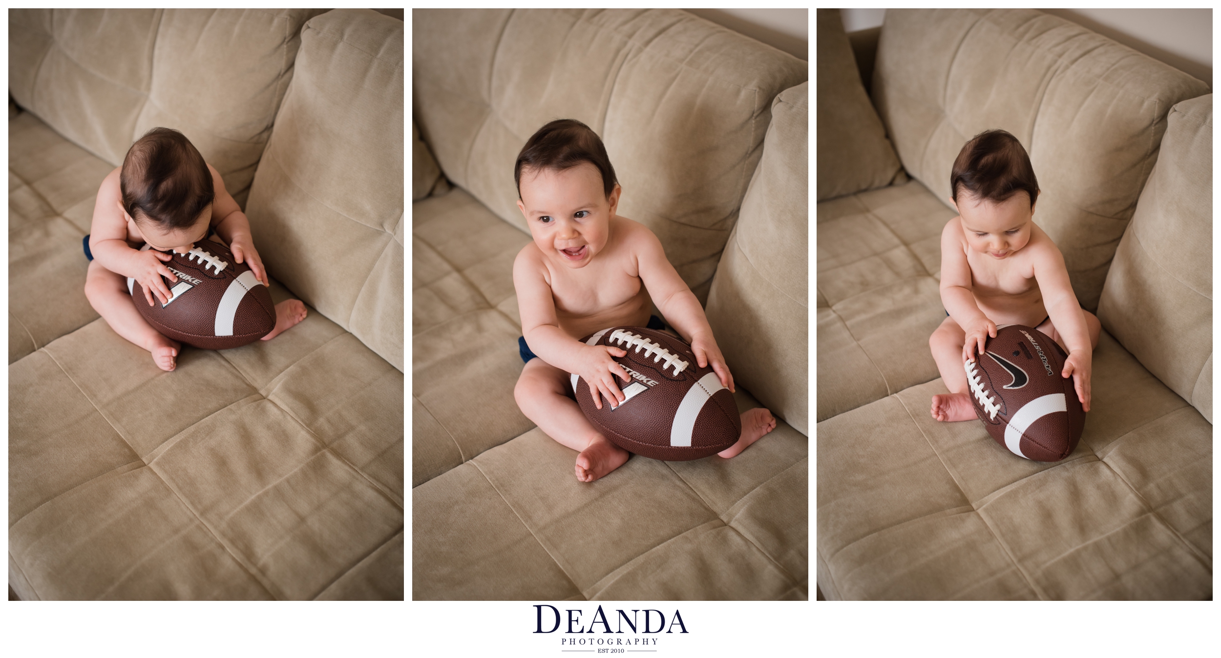 7 month old with football