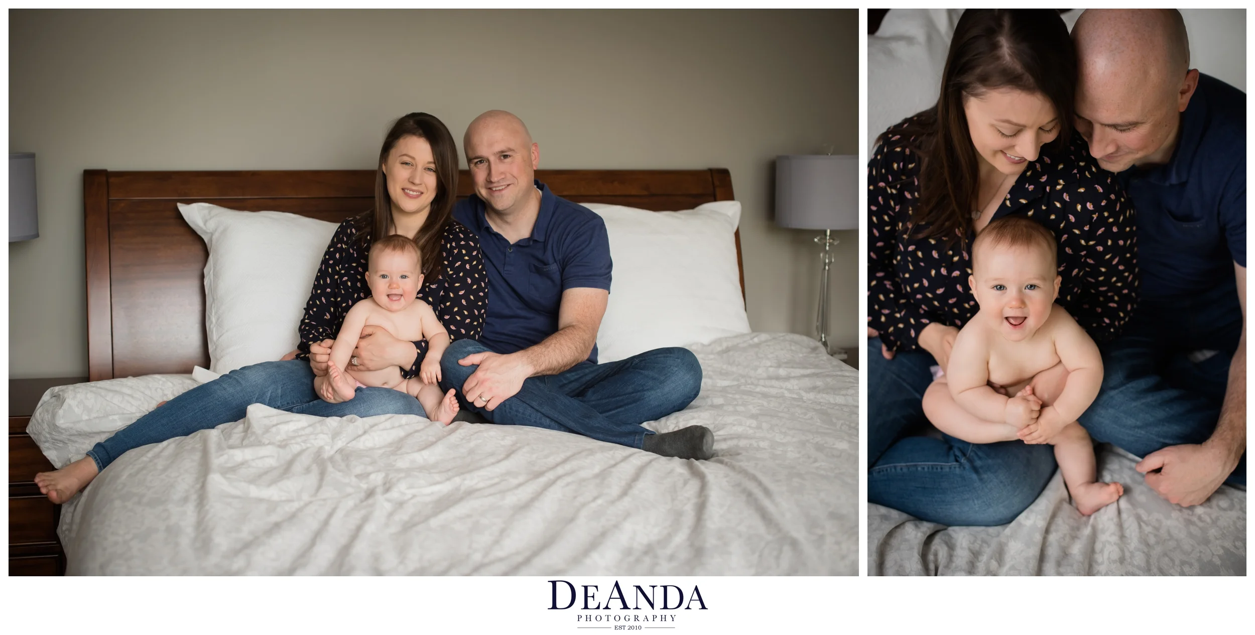 6 month old lifestyle family portraits western springs