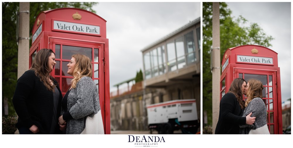 downtown oak park engagement photo ideas