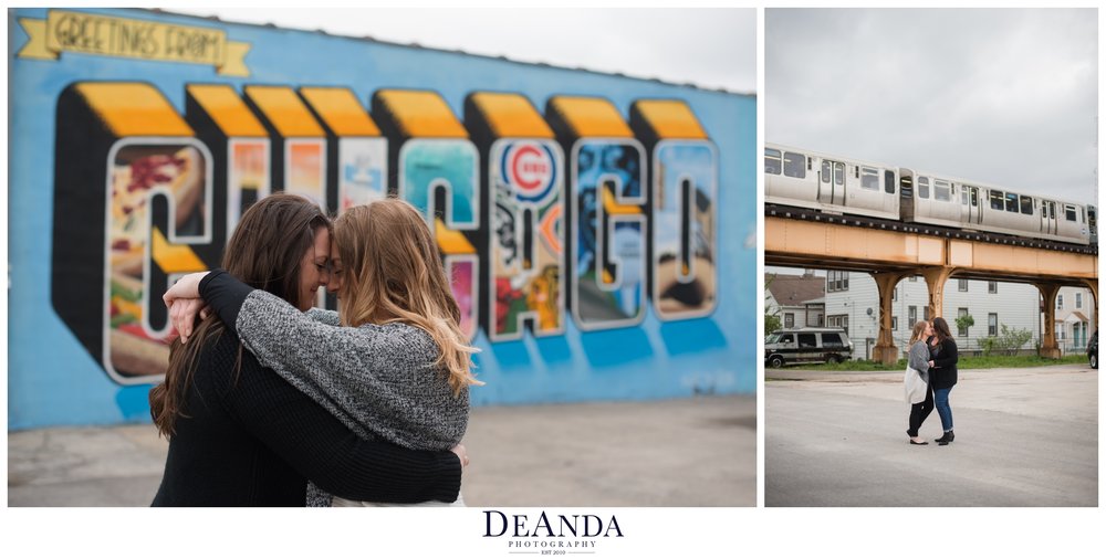 welcome to Chicago billboard engagement photos