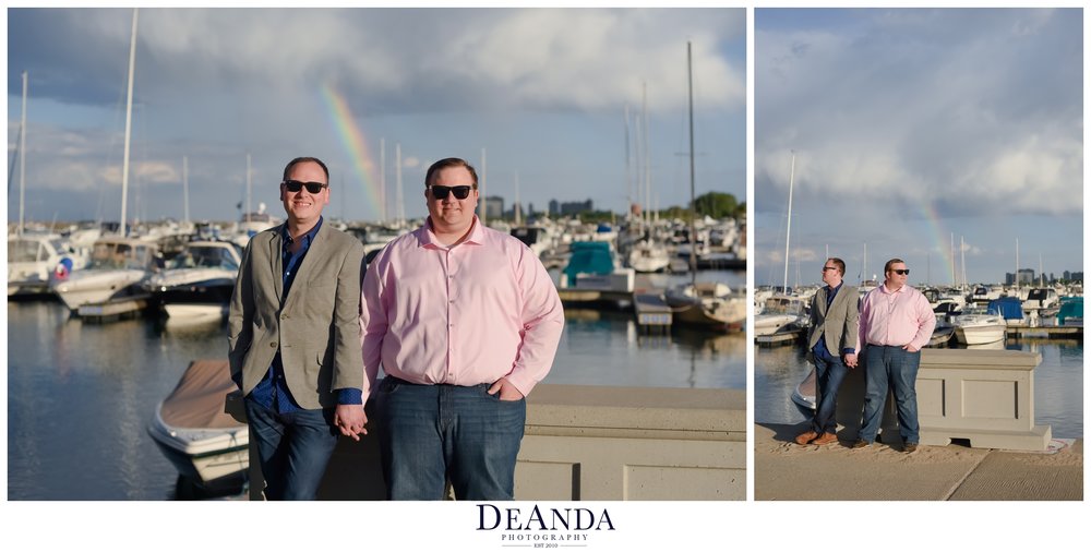 rainbow gay engagement session in chicago