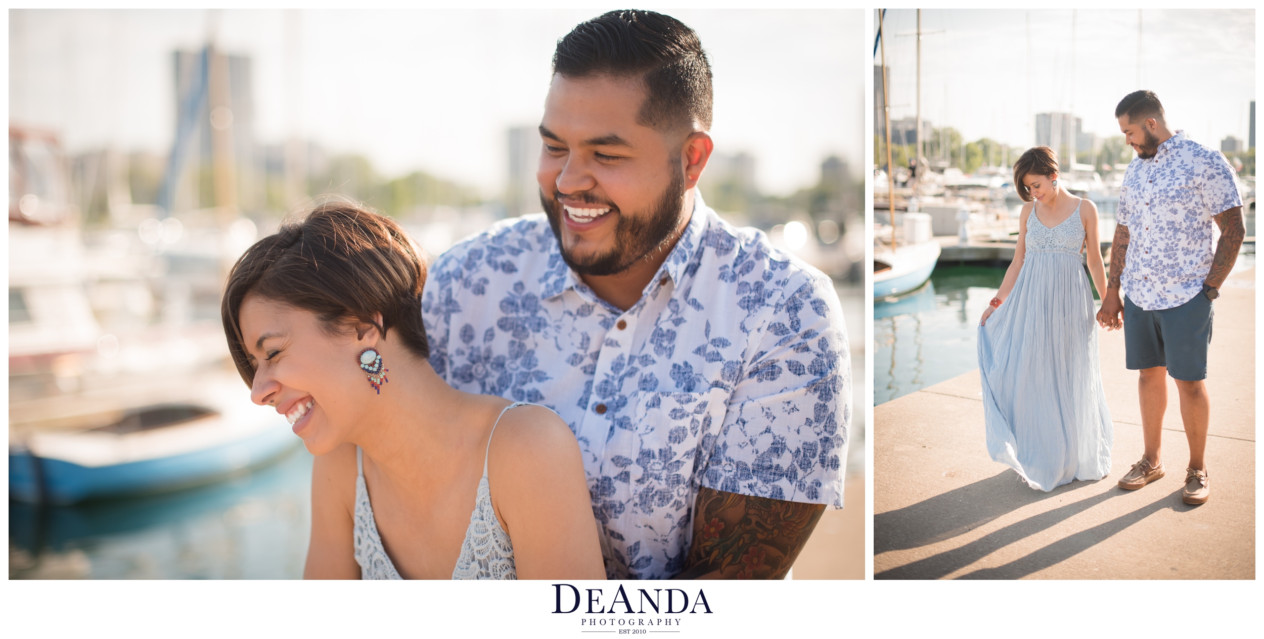 Chicago Montrose Harbor engagement photos