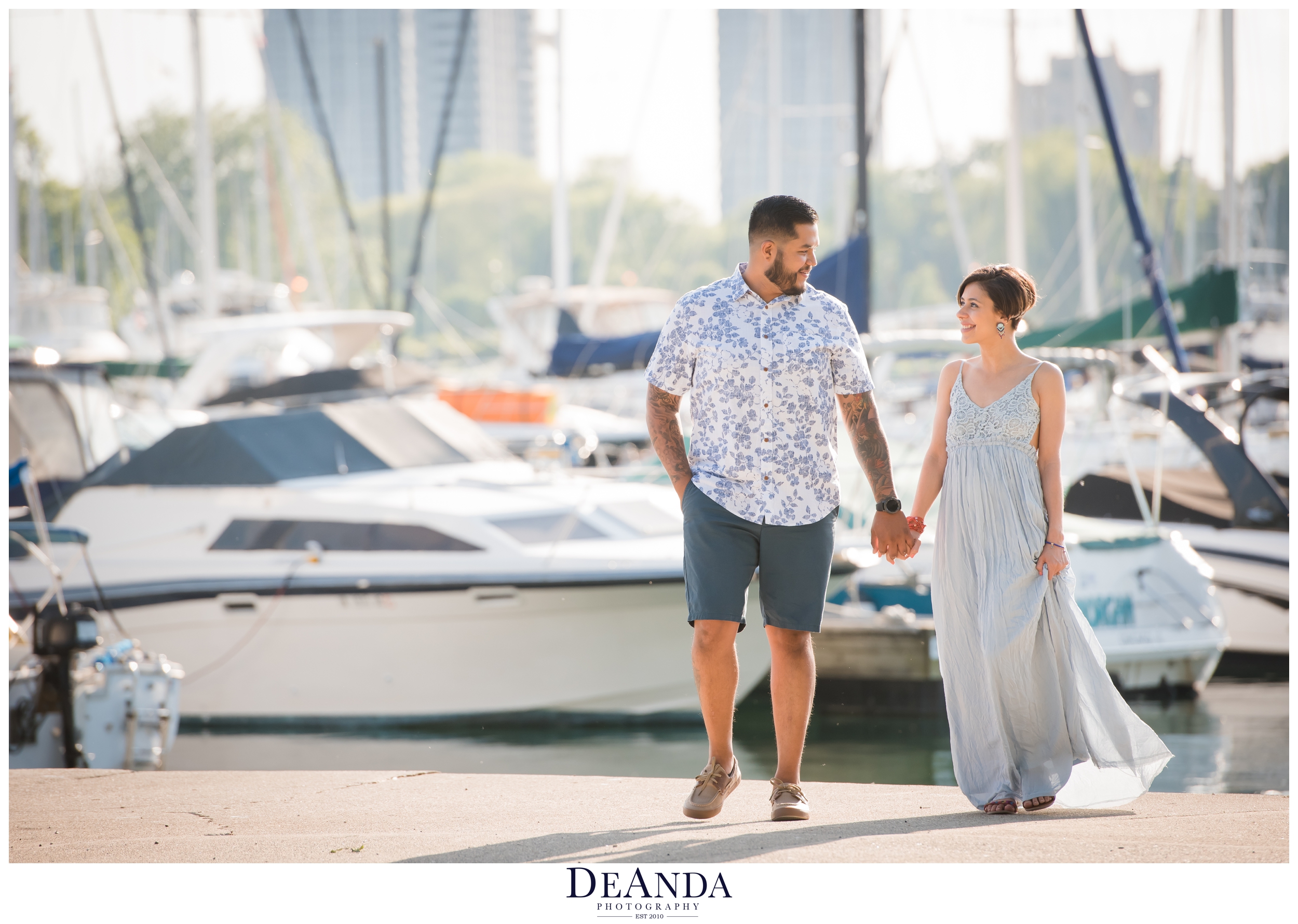 Chicago Montrose Harbor engagement photos