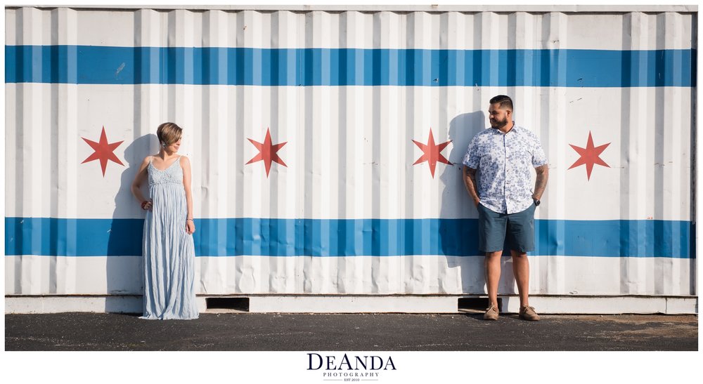 chicago Flag engagement photos