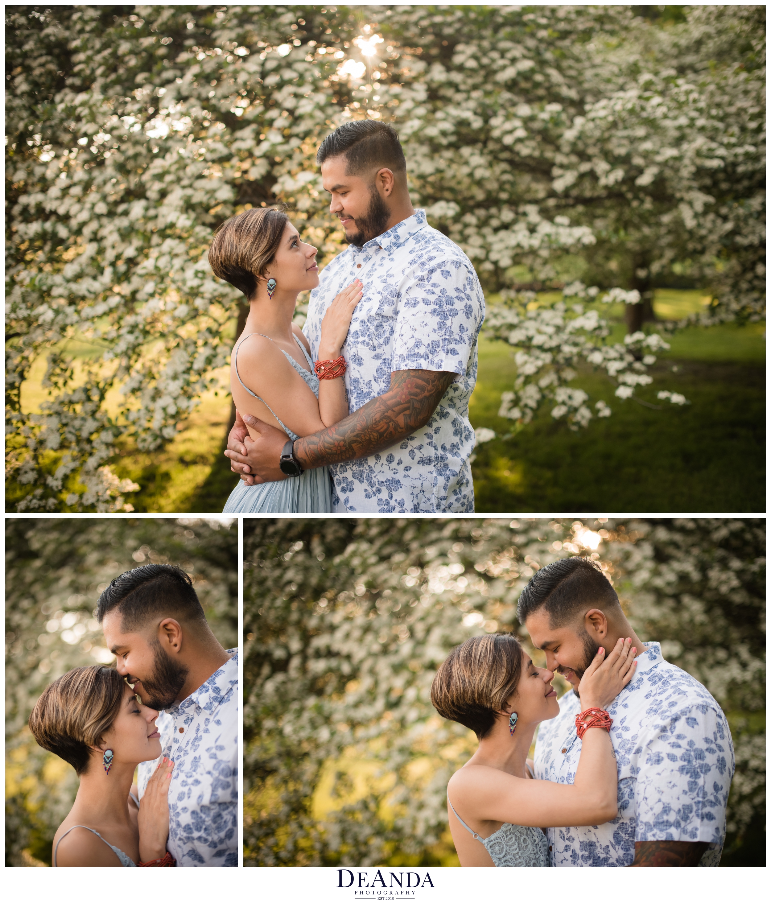 golden hour chicago engagement photos