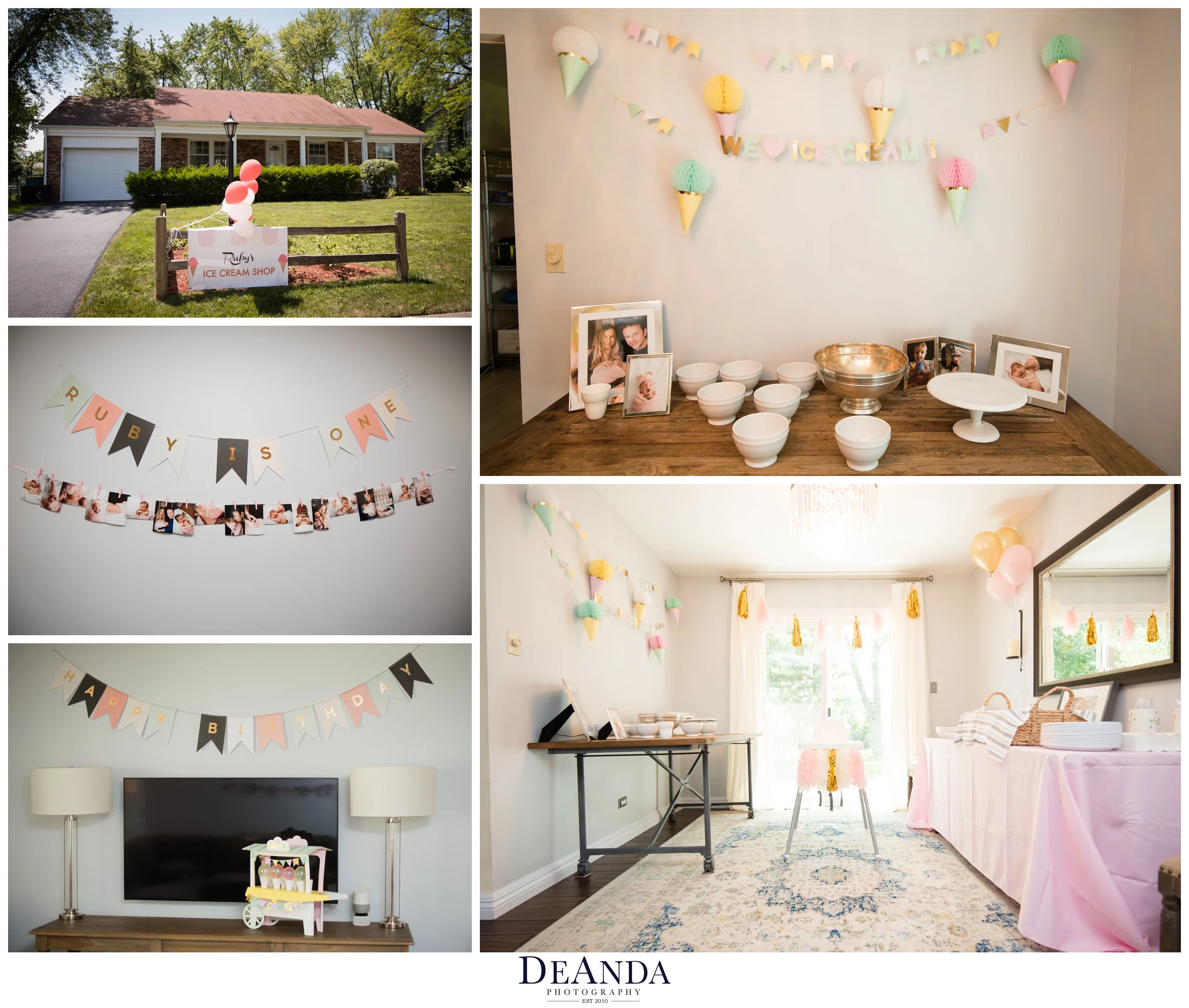 ice cream themed first birthday party