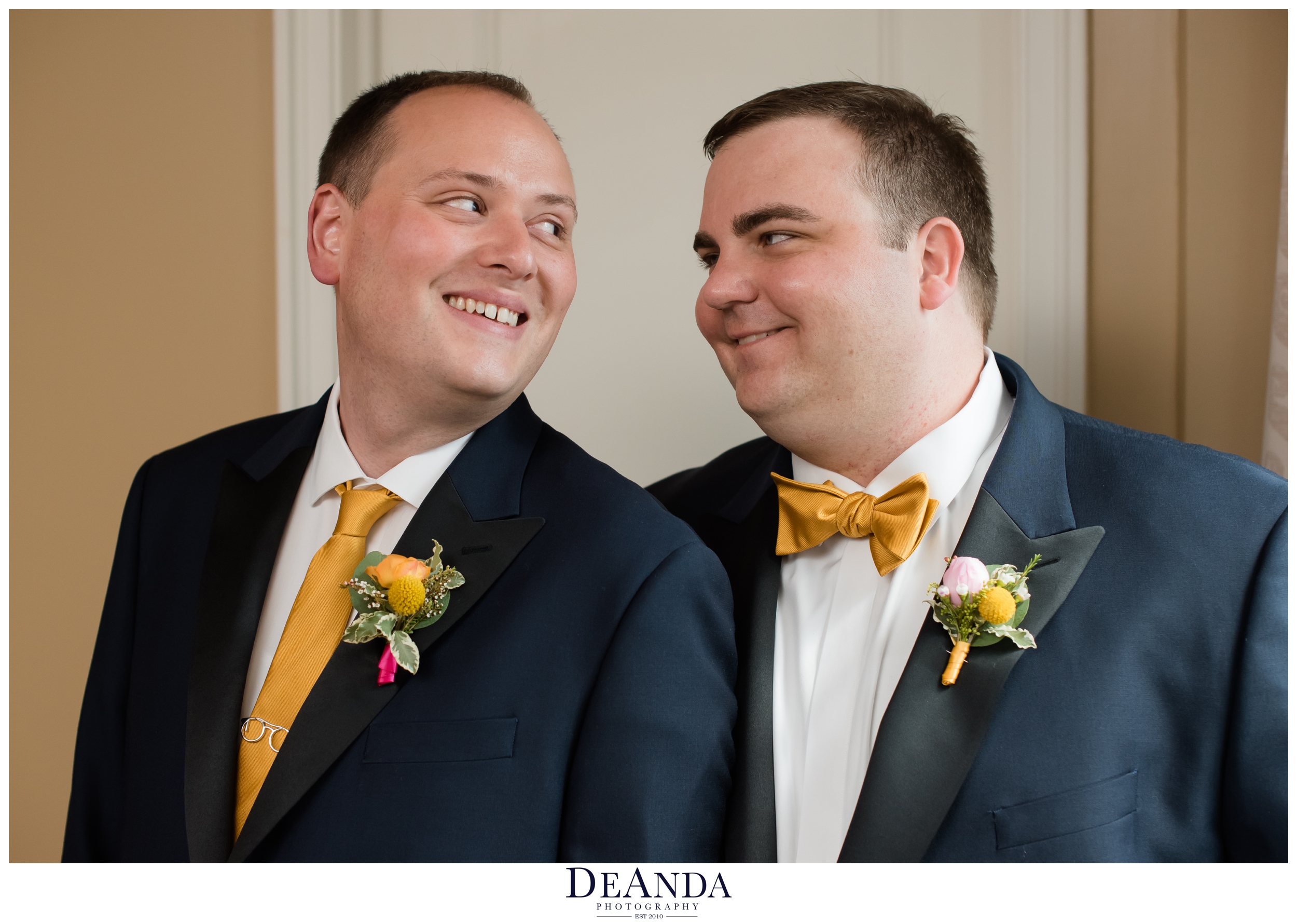 grooms together on gay wedding in chicago