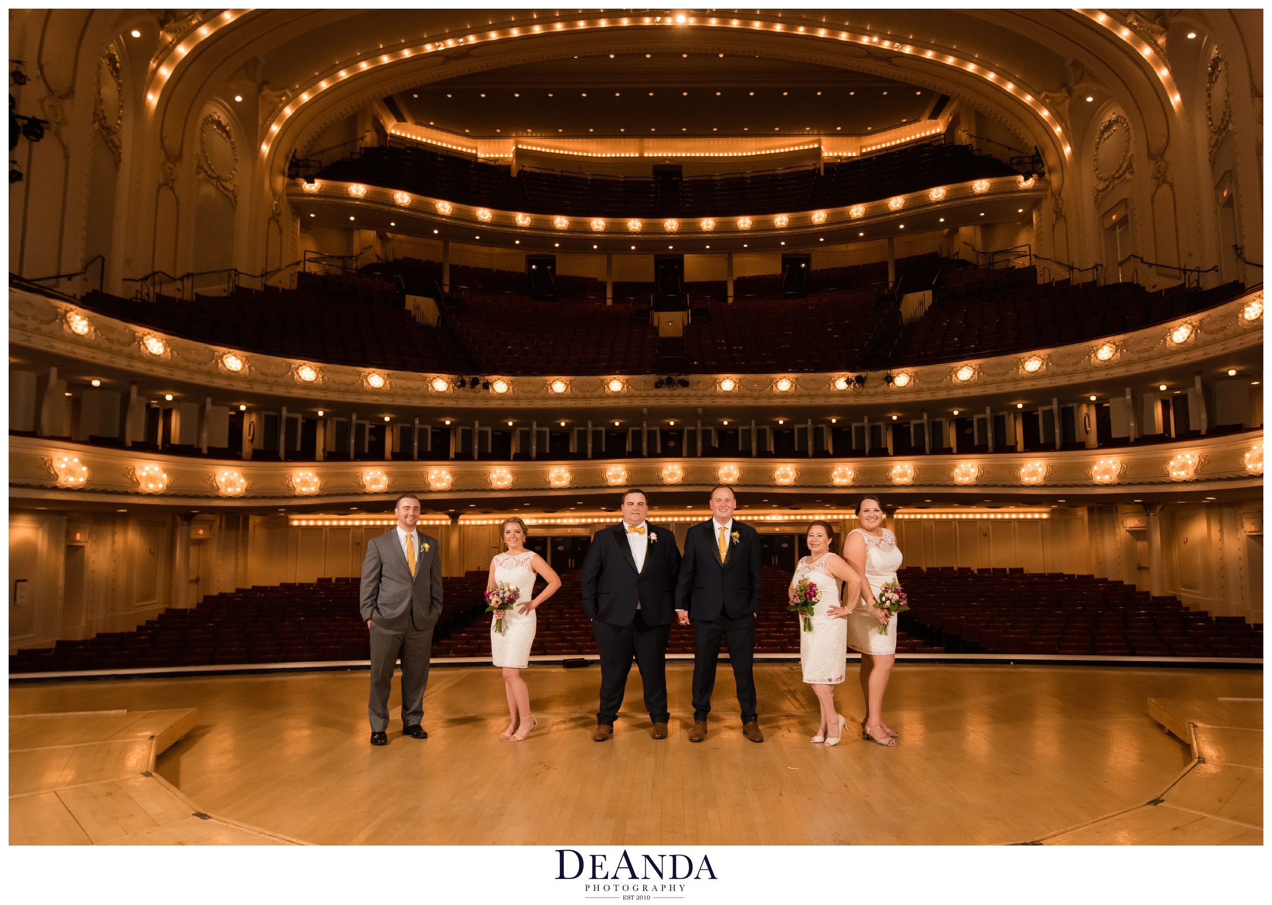 symphony center Chicago wedding on stage