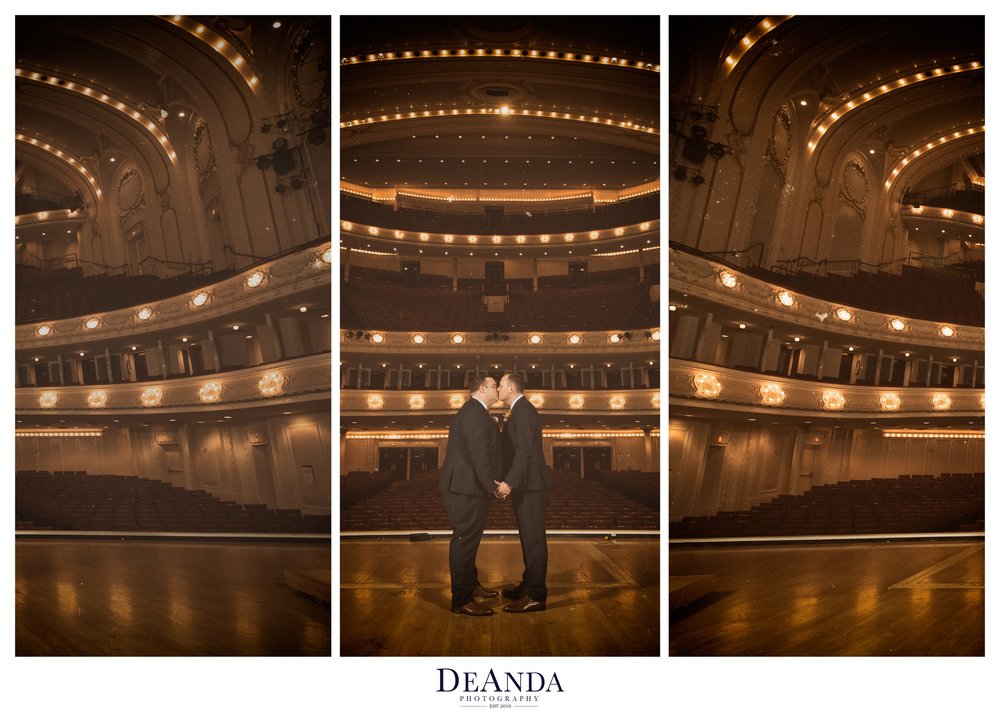 symphony center Chicago wedding on stage