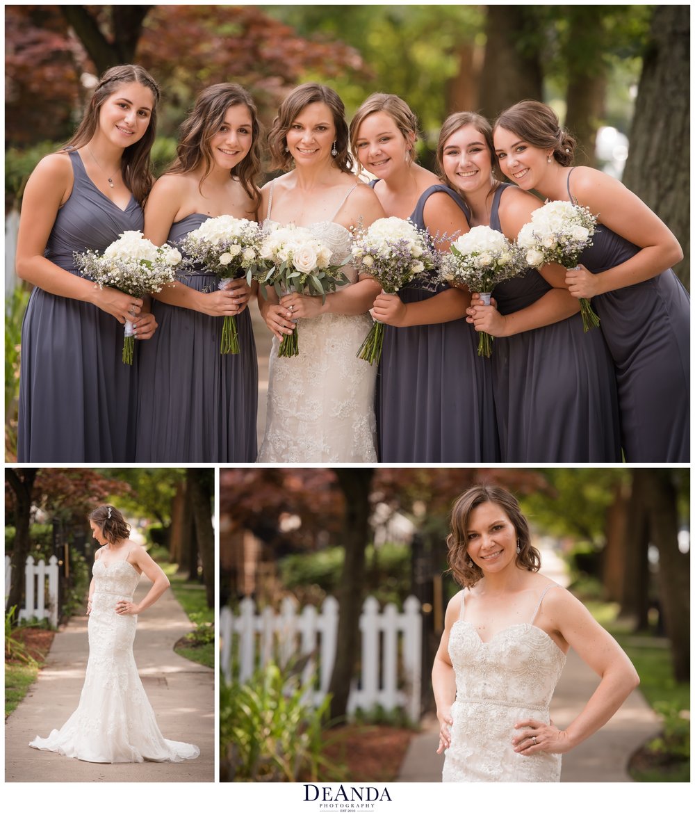 chicago wedding images of bride and bridesmaids