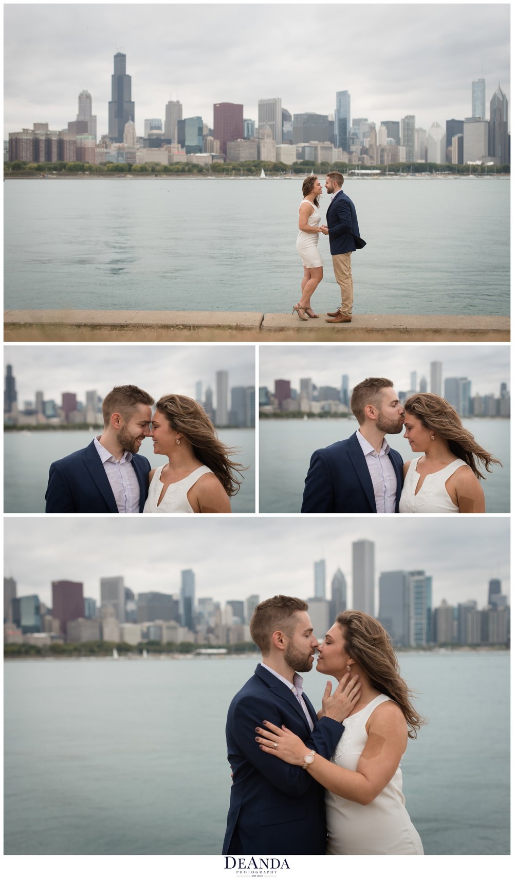 chicago engaged couple photography on museum campus