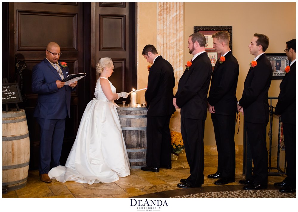 wedding indoors at acquaviva winery in maple park