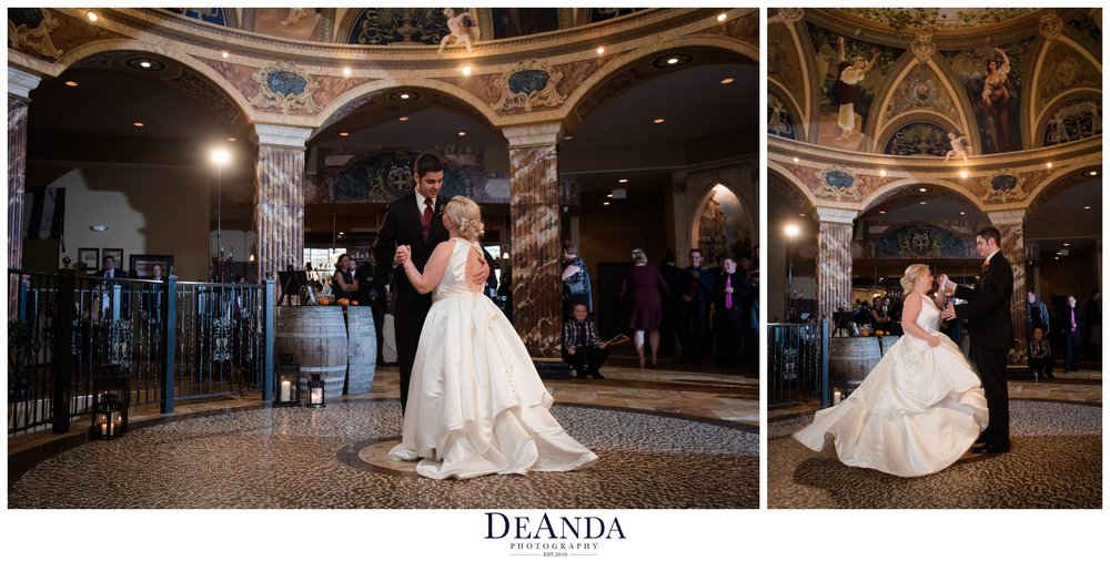 first dance at acquaviva winery in maple park