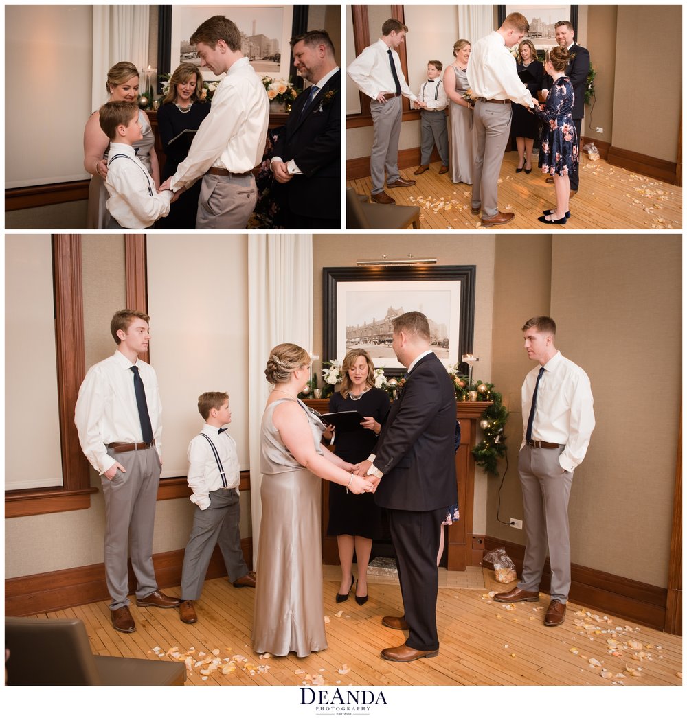 wedding ceremony at Tree Studios Chicago