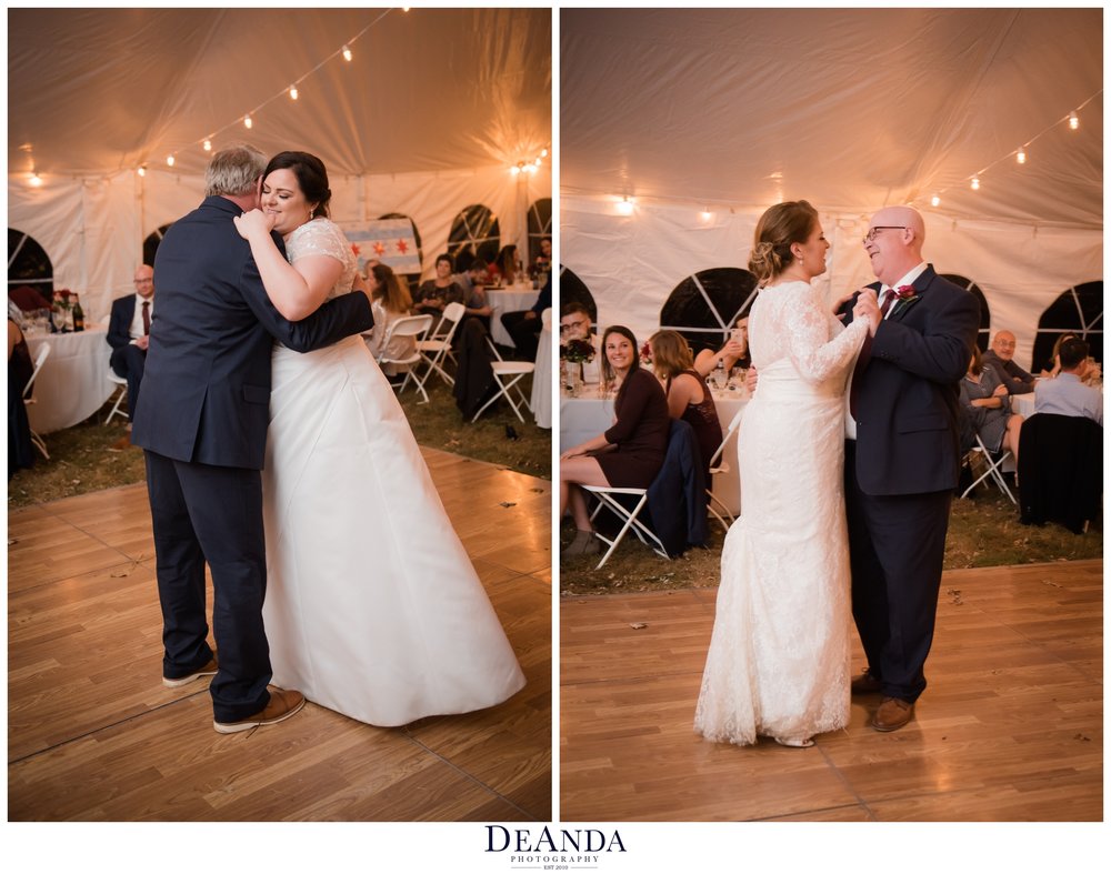 brides having their first dances with their dads