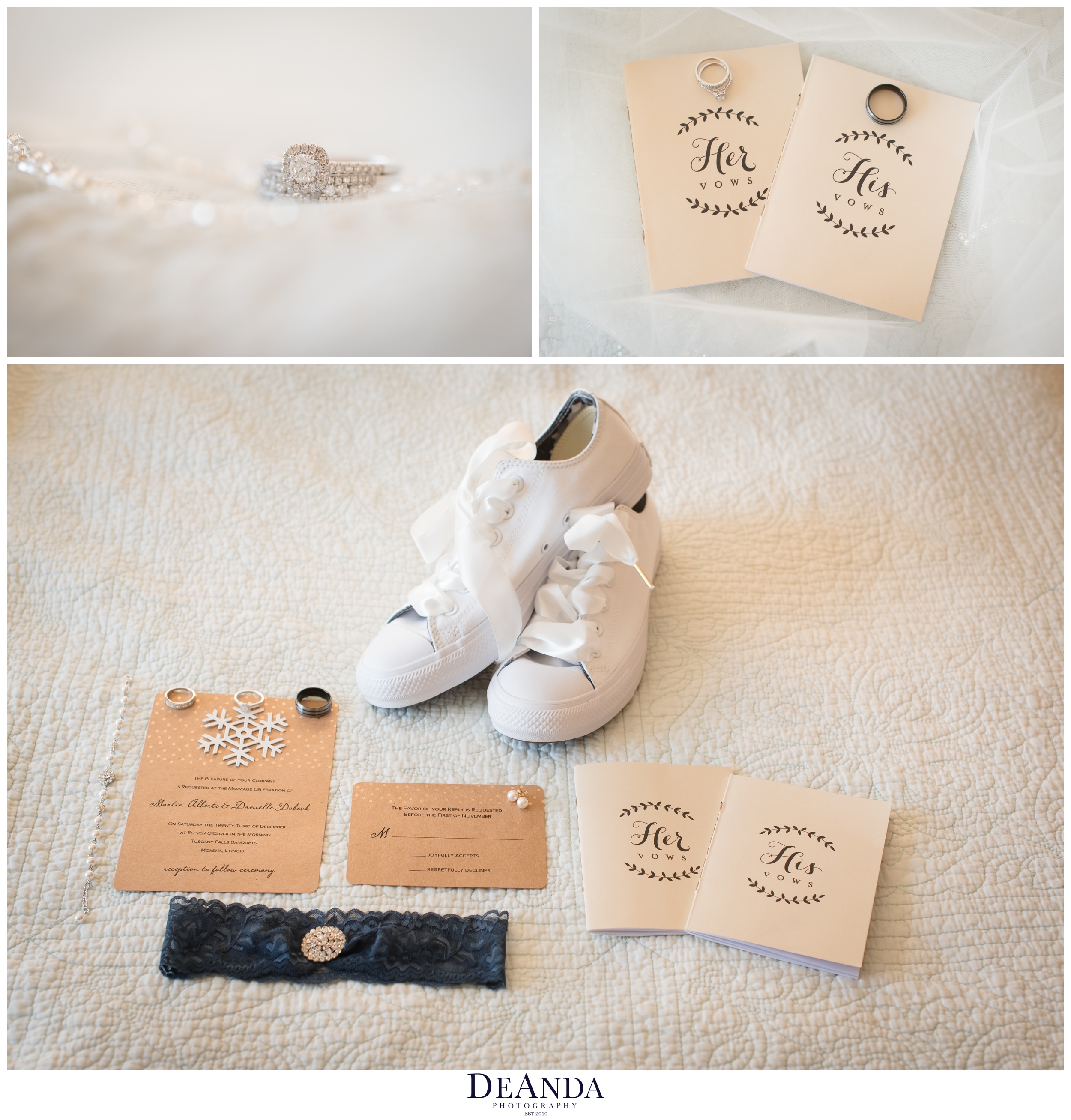 wedding day bridal details in mokena 