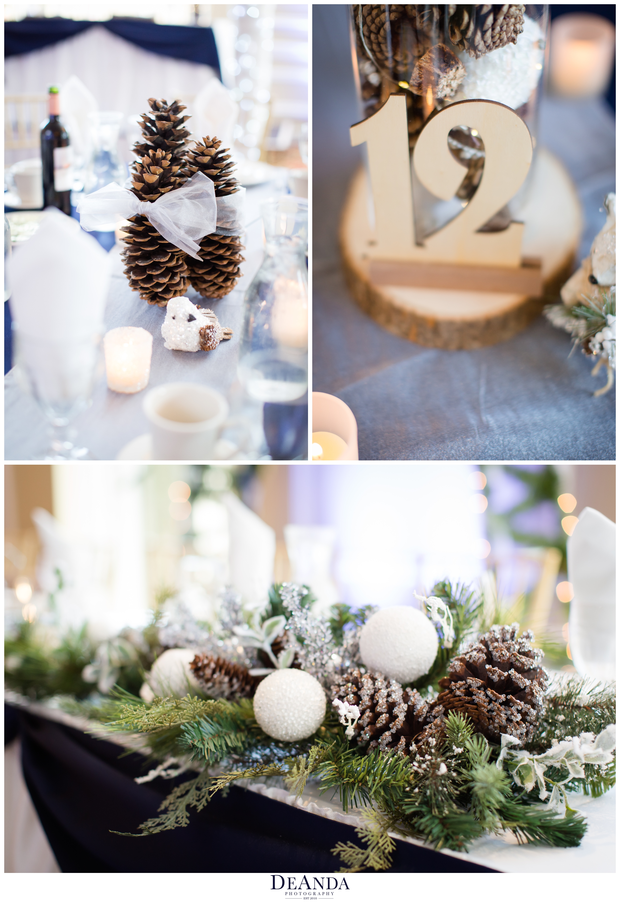 winter woodland animal table centerpieces
