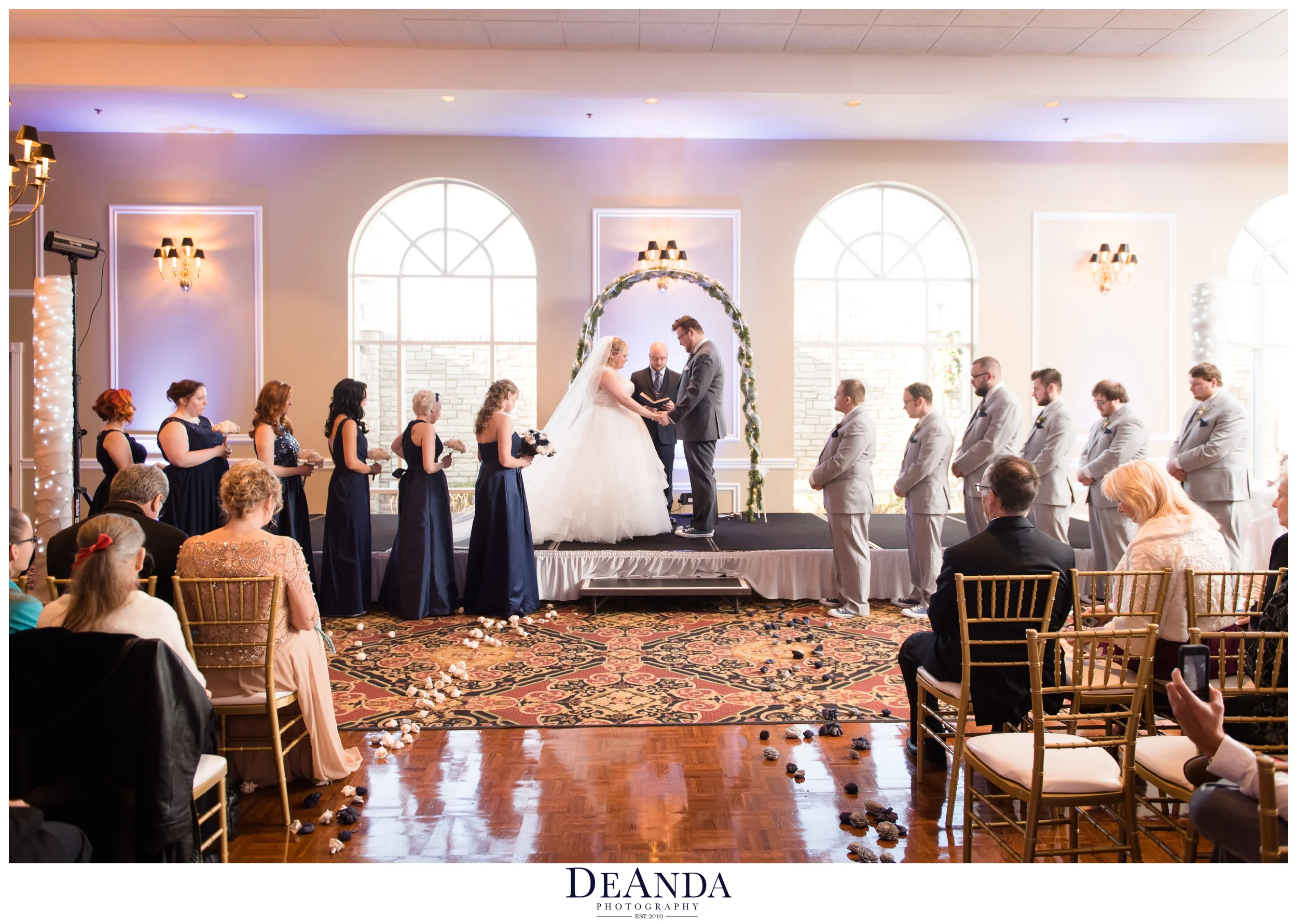 wedding ceremony at tuscany falls