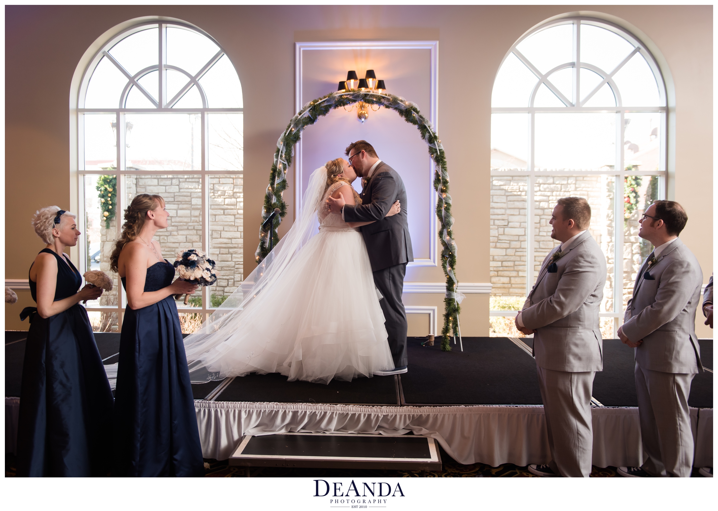 wedding ceremony at tuscany falls