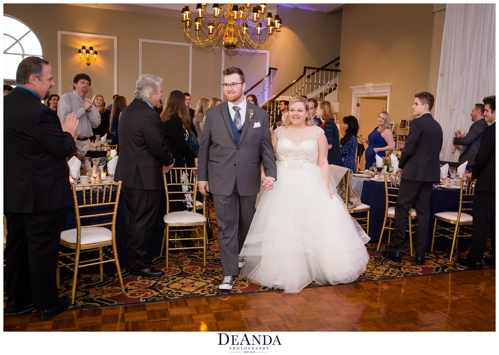 bride and groom introductions at tuscany falls