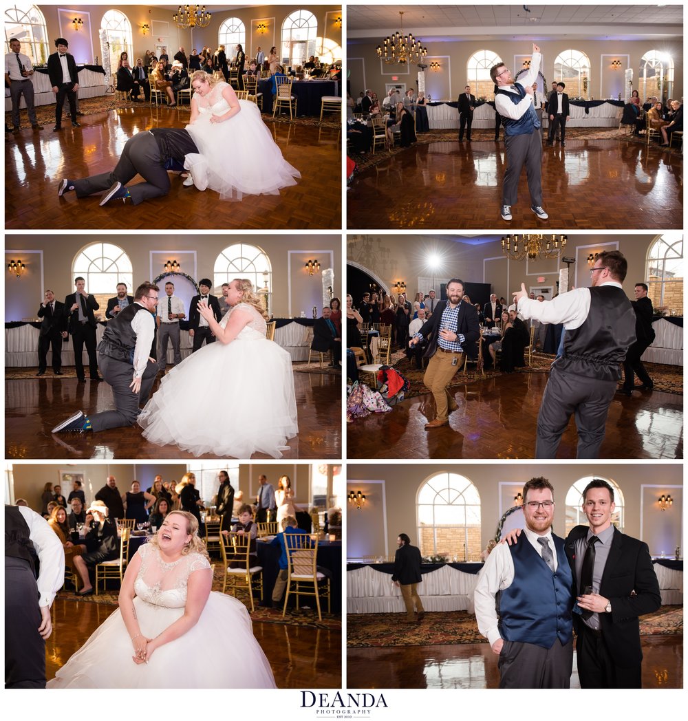 garter toss at tuscany falls