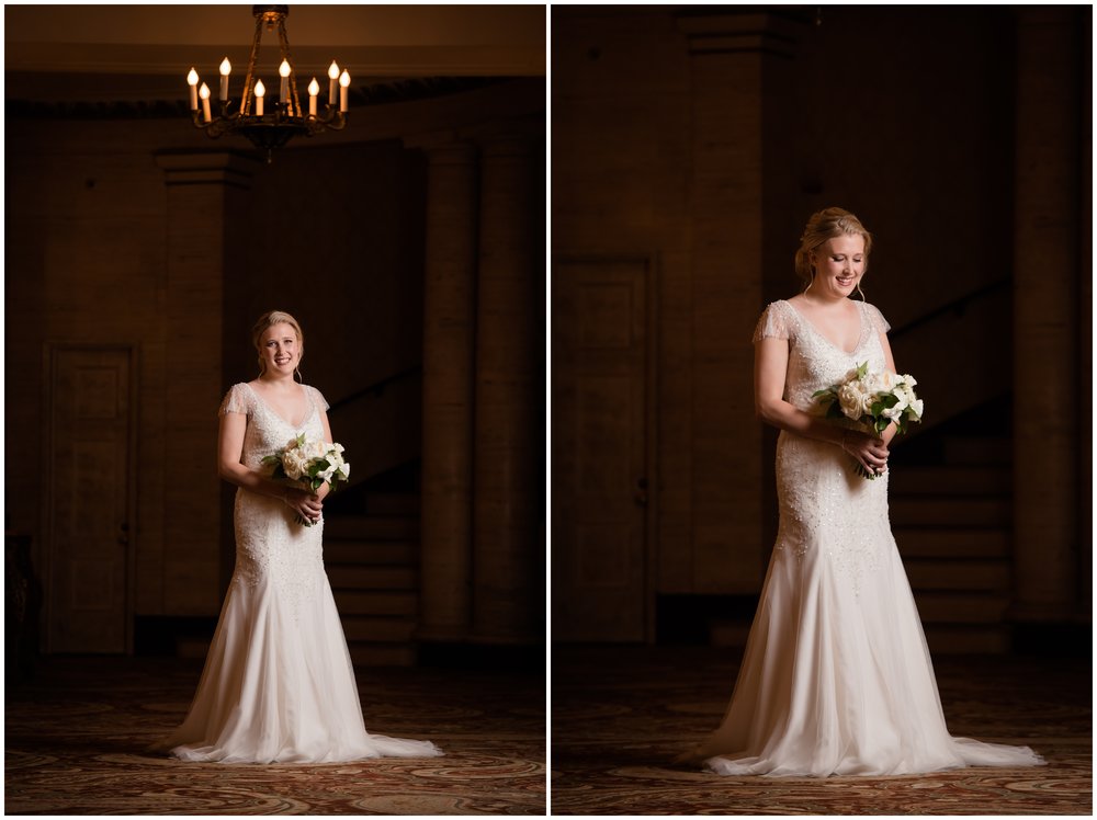 palmer house hilton chicago bridal portraits