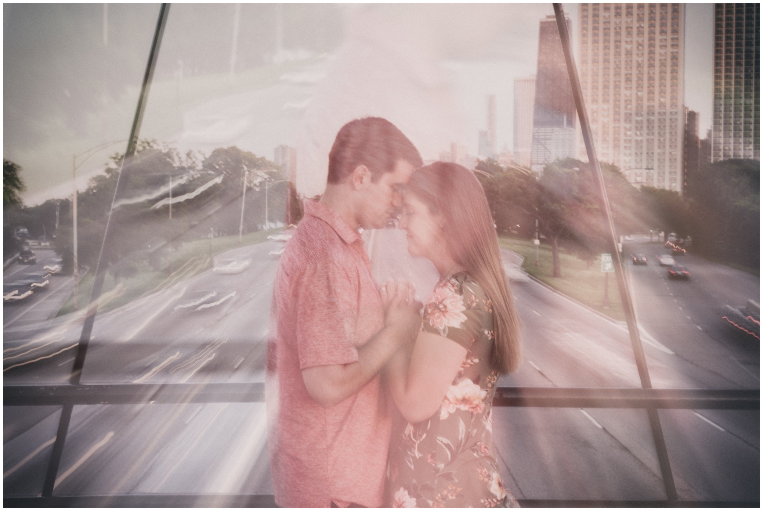 Lake Shore Drive Engagement Photo