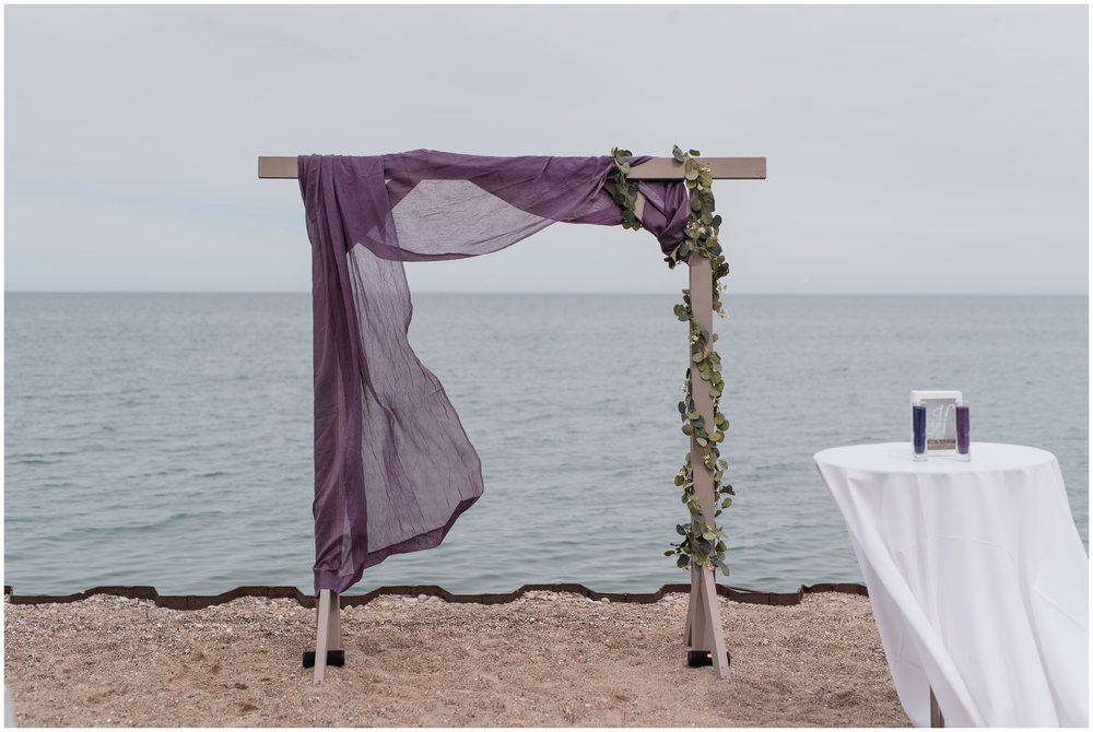 Illinois Beach Resort Zion Summer Wedding Ceremony Arch