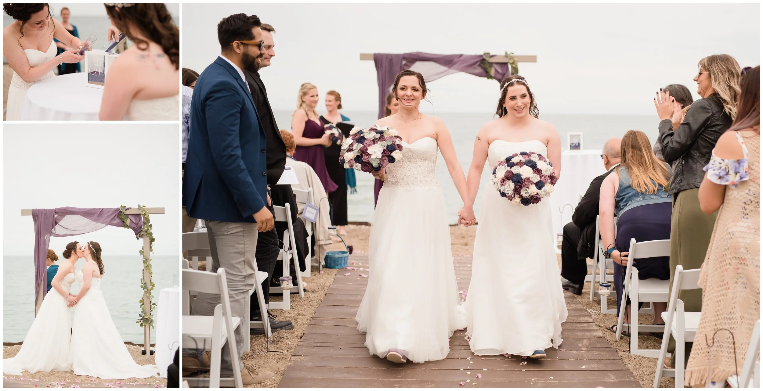 Illinois Beach Resort Zion Summer Wedding Ceremony Gay Wedding