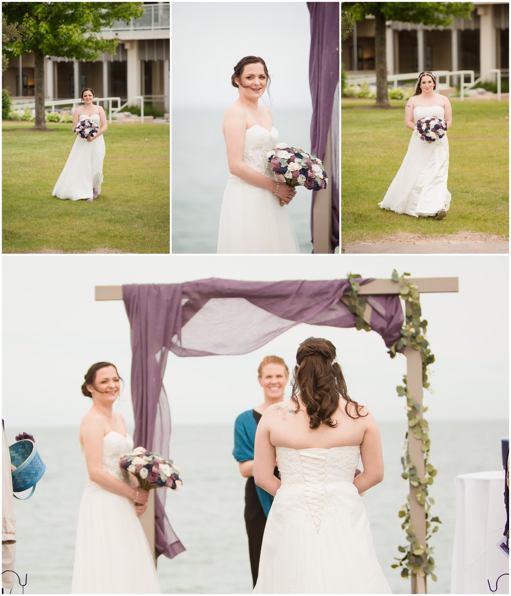 Illinois Beach Resort Zion Summer Wedding Ceremony Same Sex Wedding 