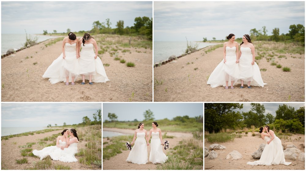 Illinois Beach Resort Zion Summer Wedding Two Brides 