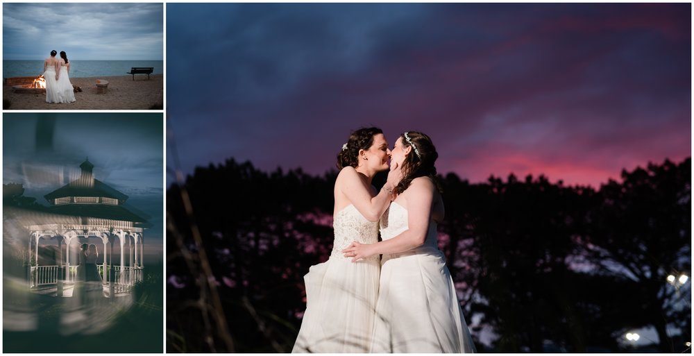 Illinois Beach Resort Zion Summer Wedding Two Brides 