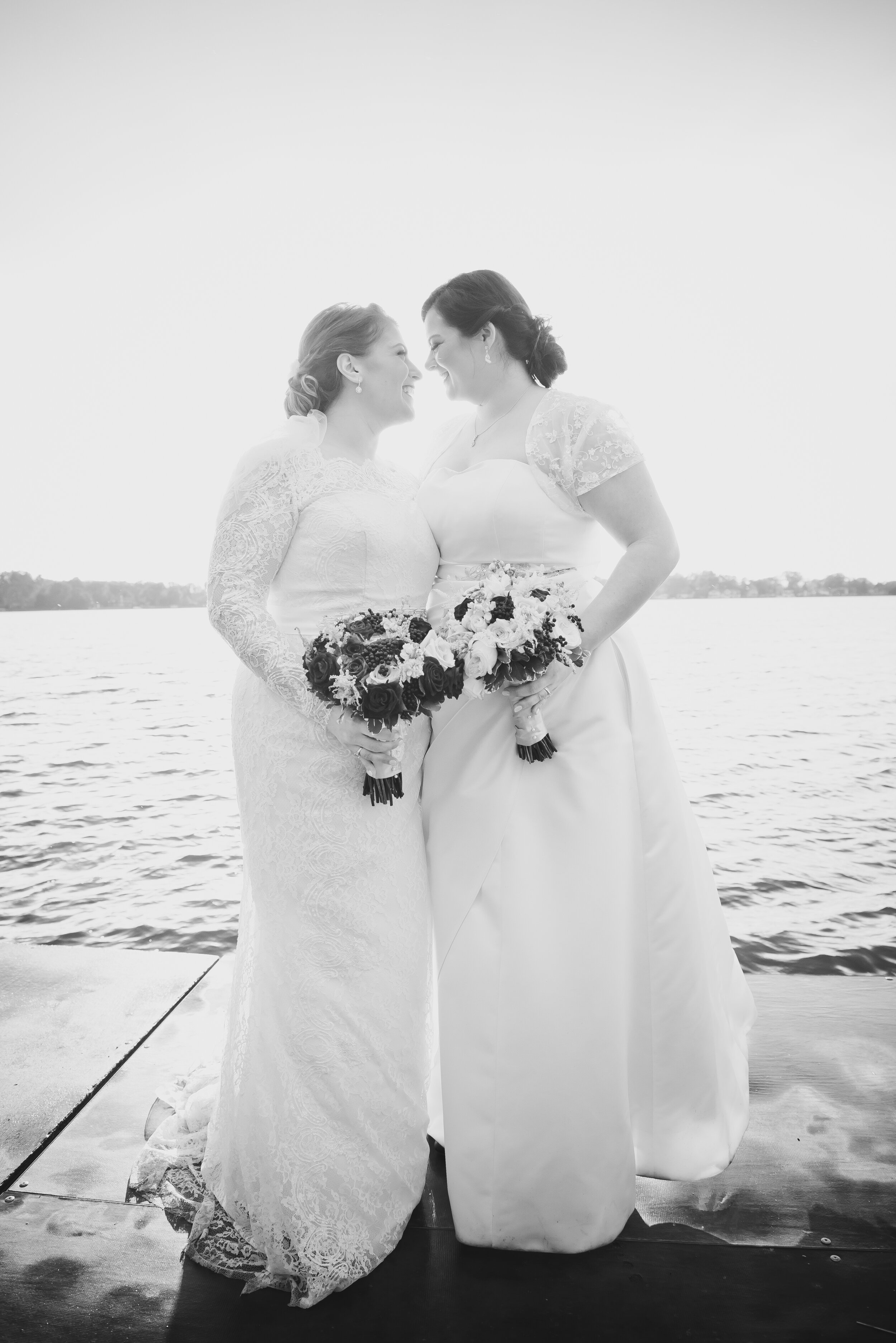 Stunning Brides on Pier in Illinois