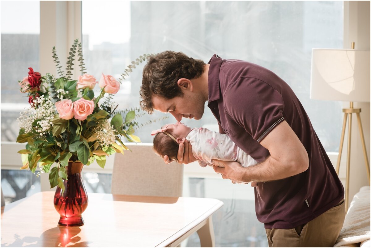 dad with newborn 