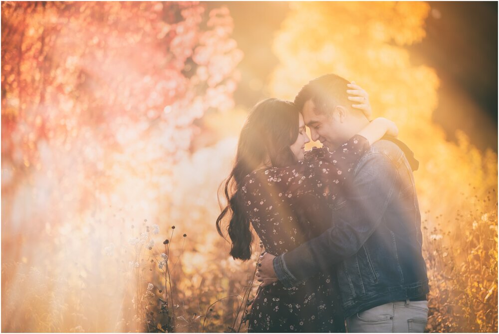 Chicago South Pond engagement photo