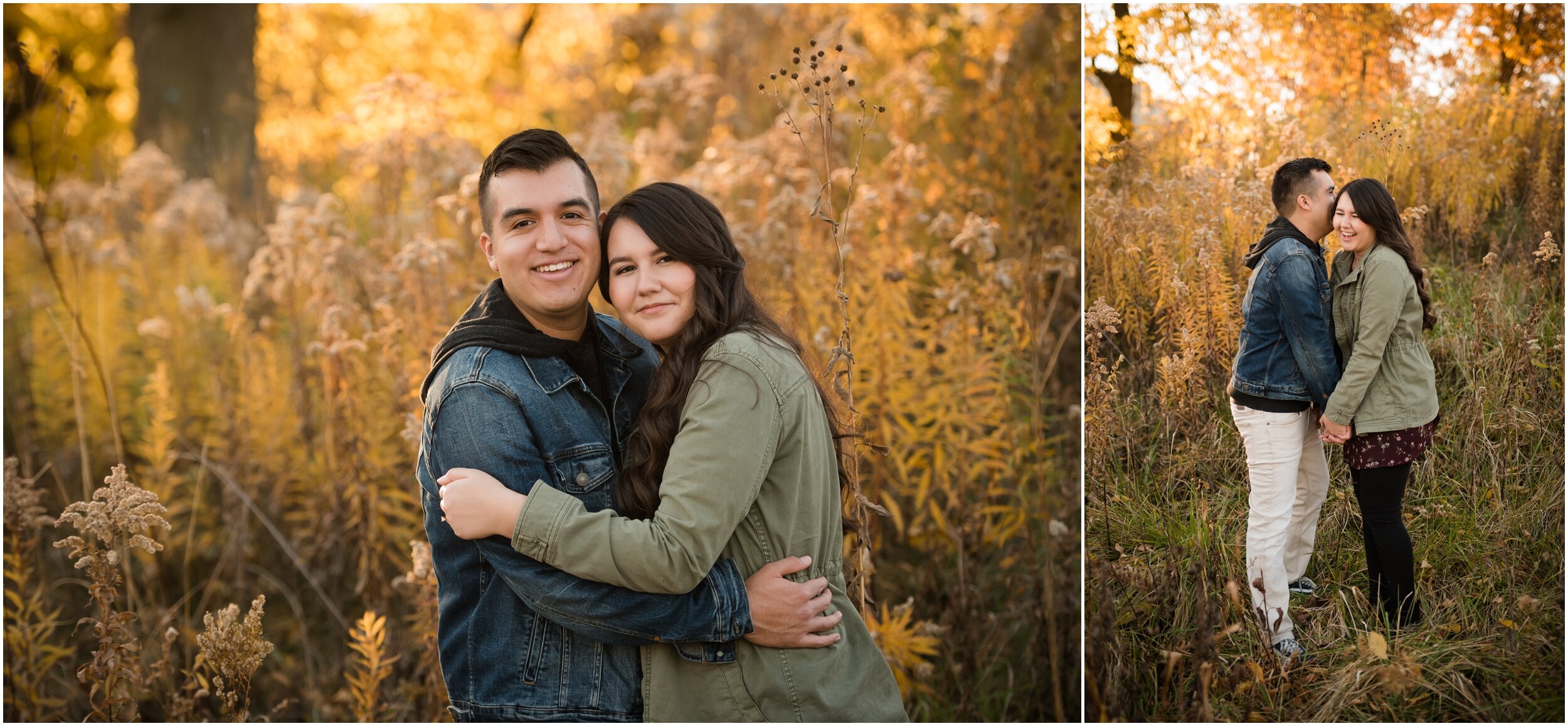 Chicago South Pond engagement photo