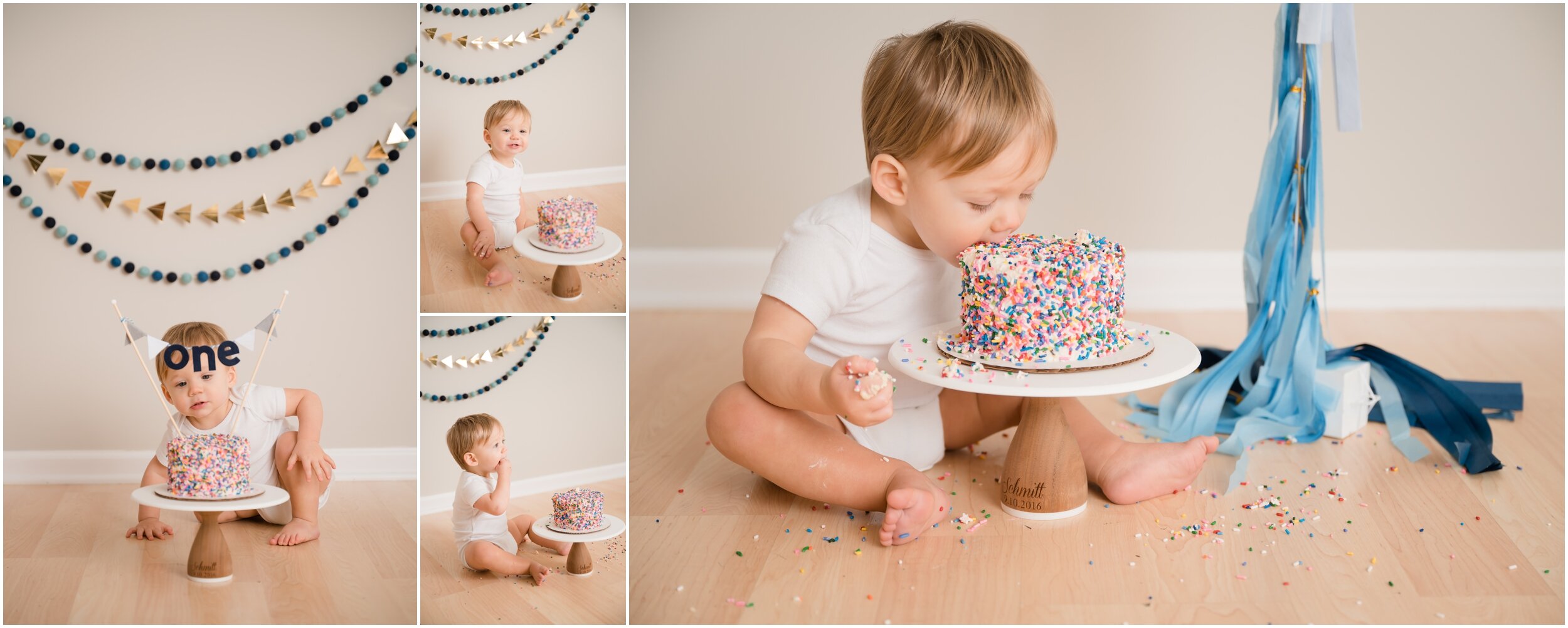 Baby first birthday smash cake