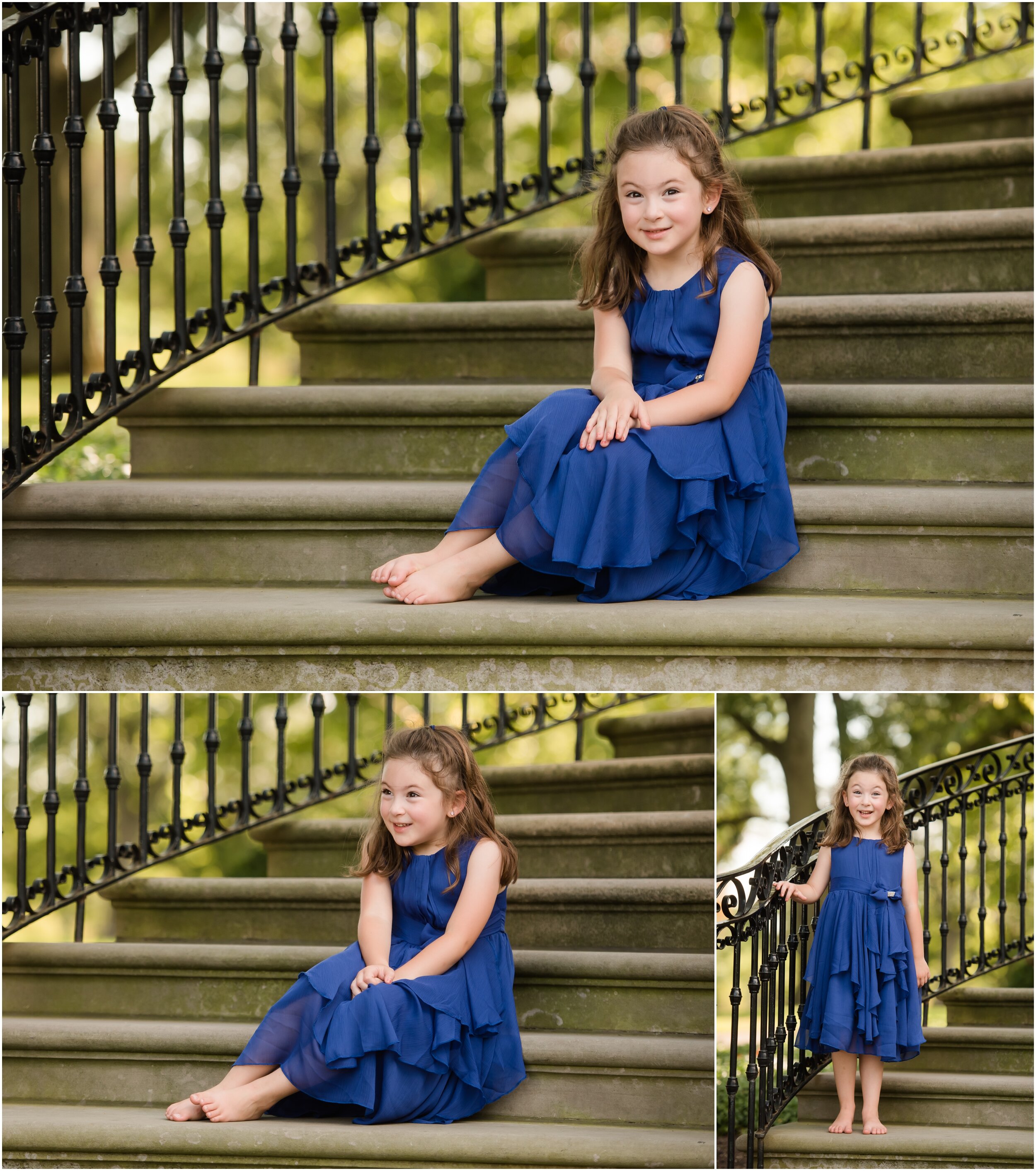 Little girl on steps at Cantigny