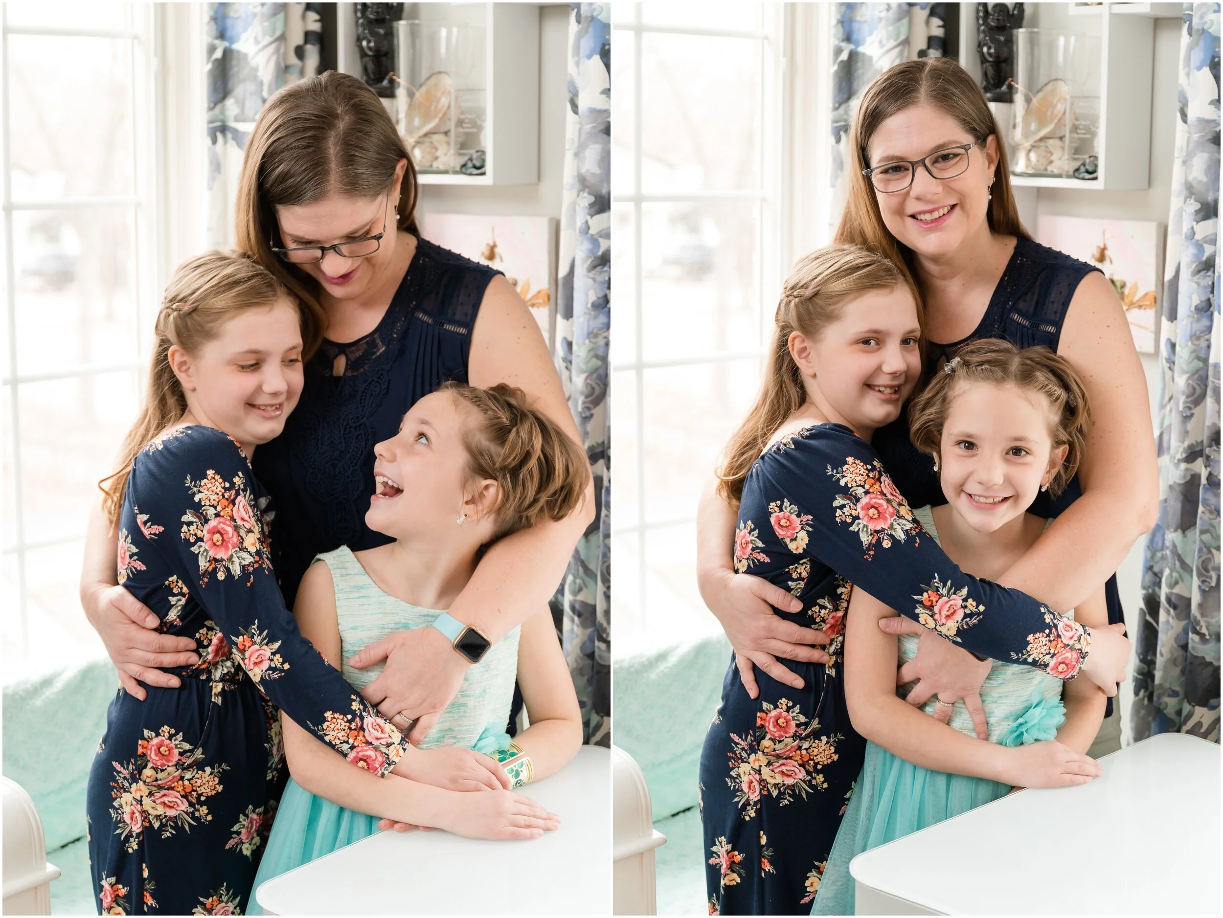 Mom with two daughters