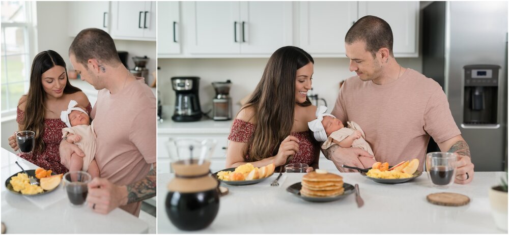 Brunch lifestyle newborn photo