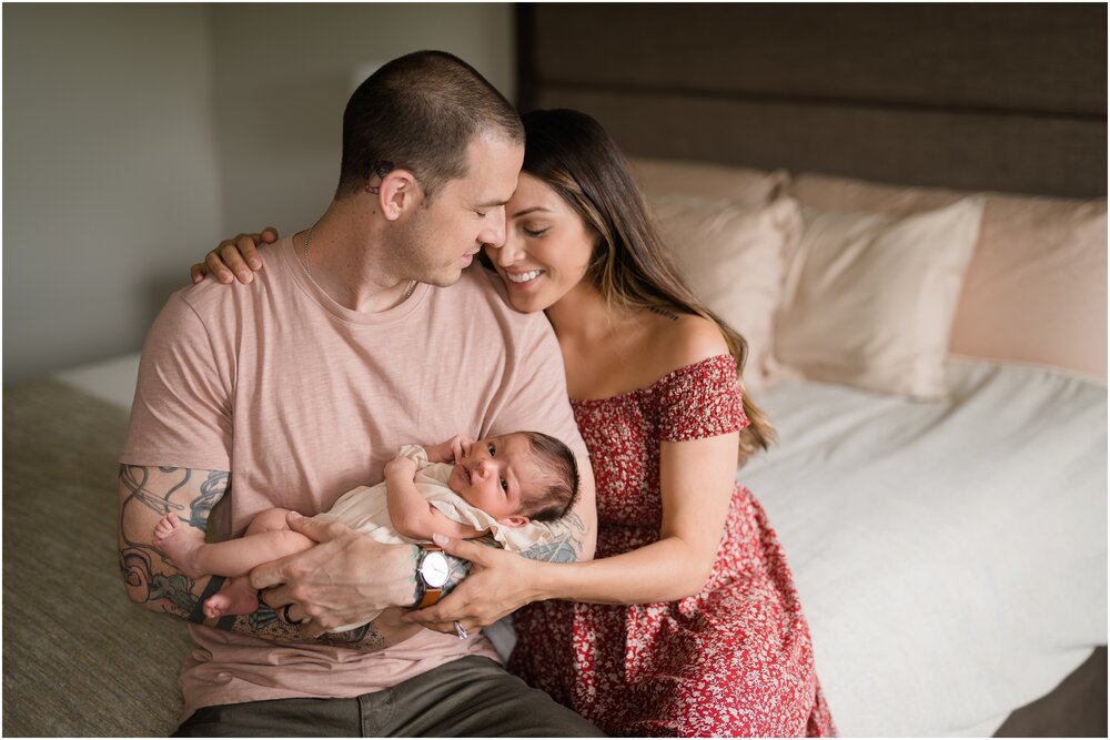 Family in bedroom lifestyle image