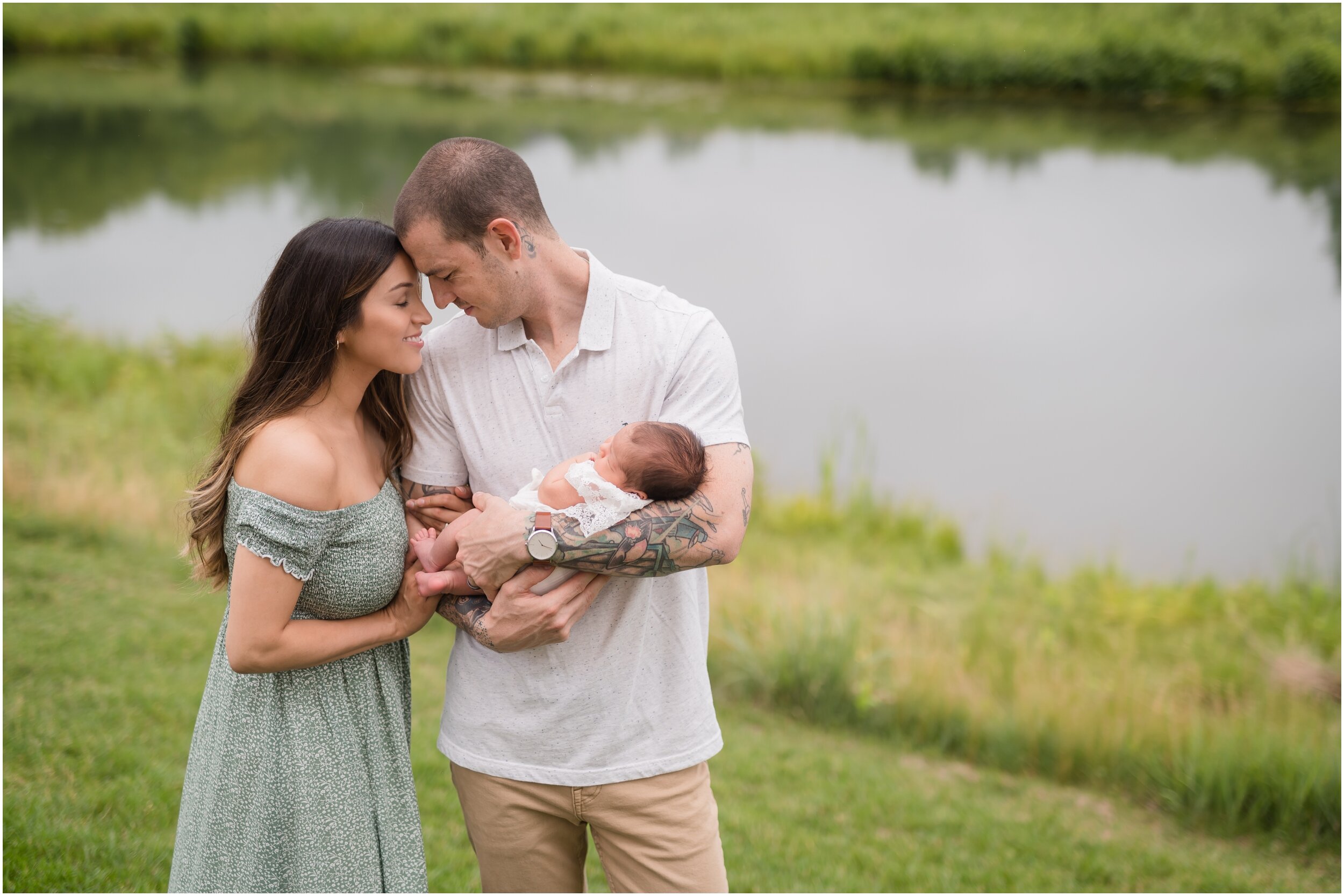 Outdoor newborn photo