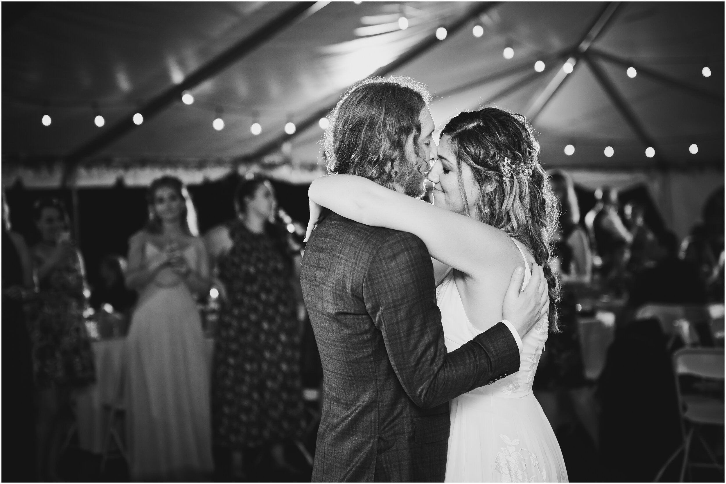 first dance in black and white