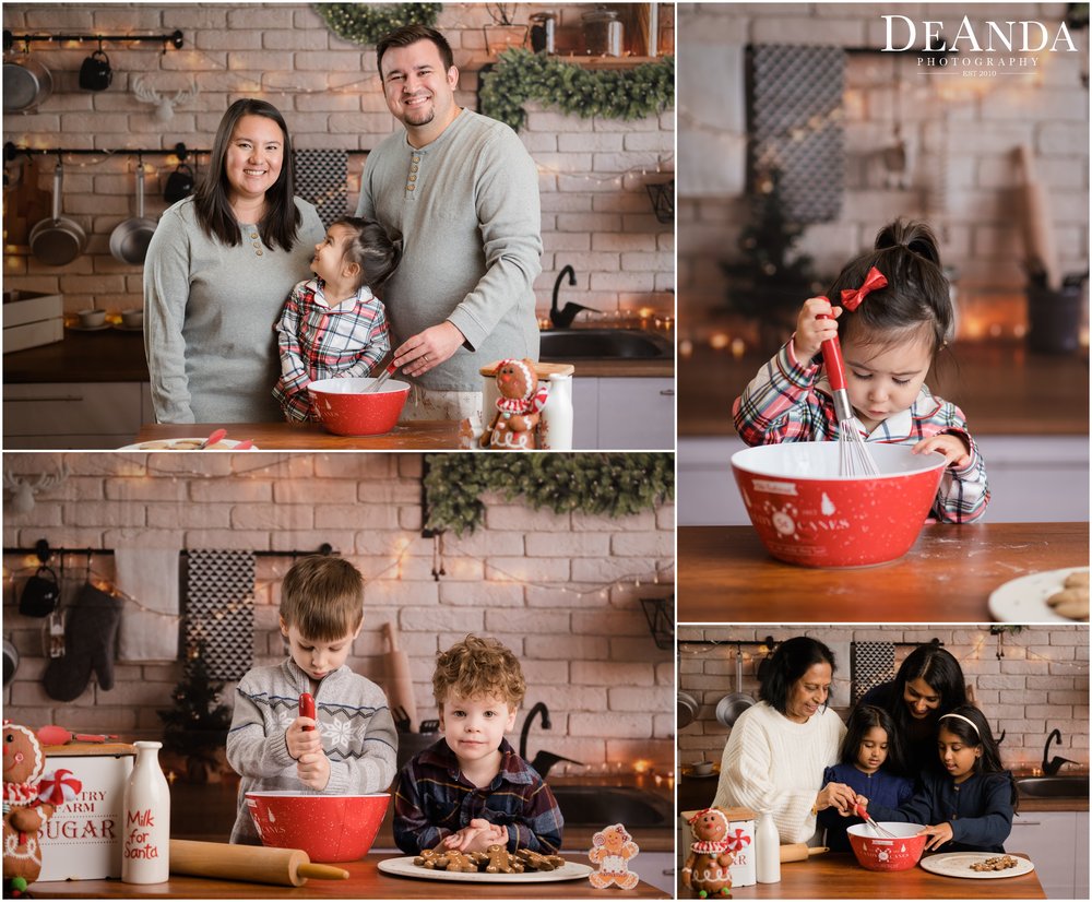 Baking cookies Holiday Mini session